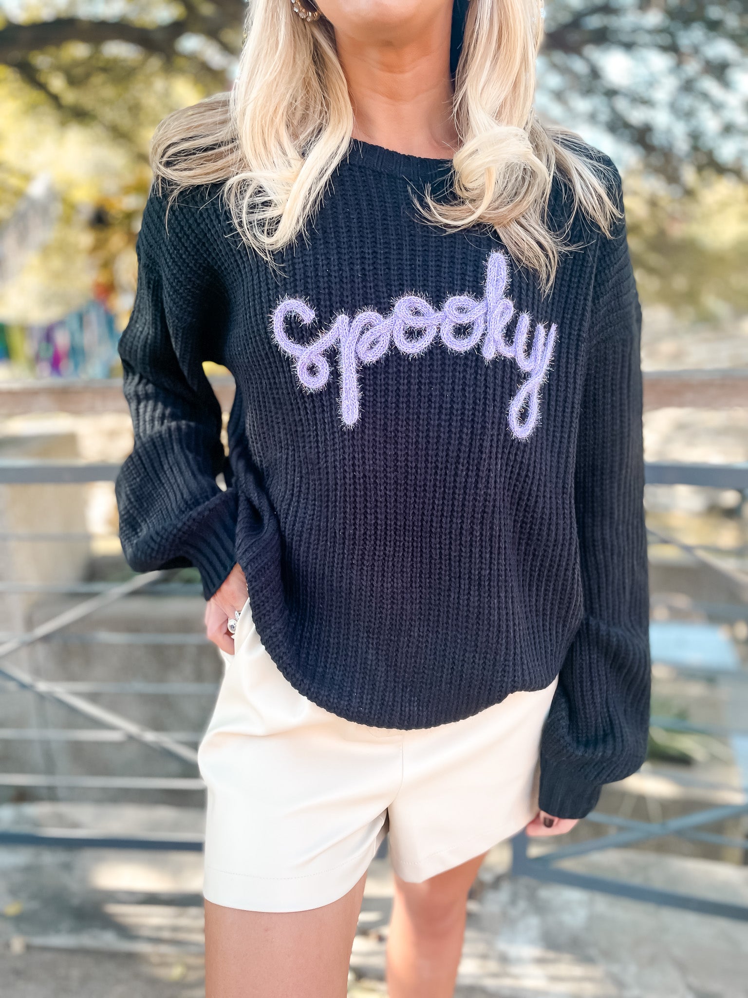 Spooky Embroidered Sweater