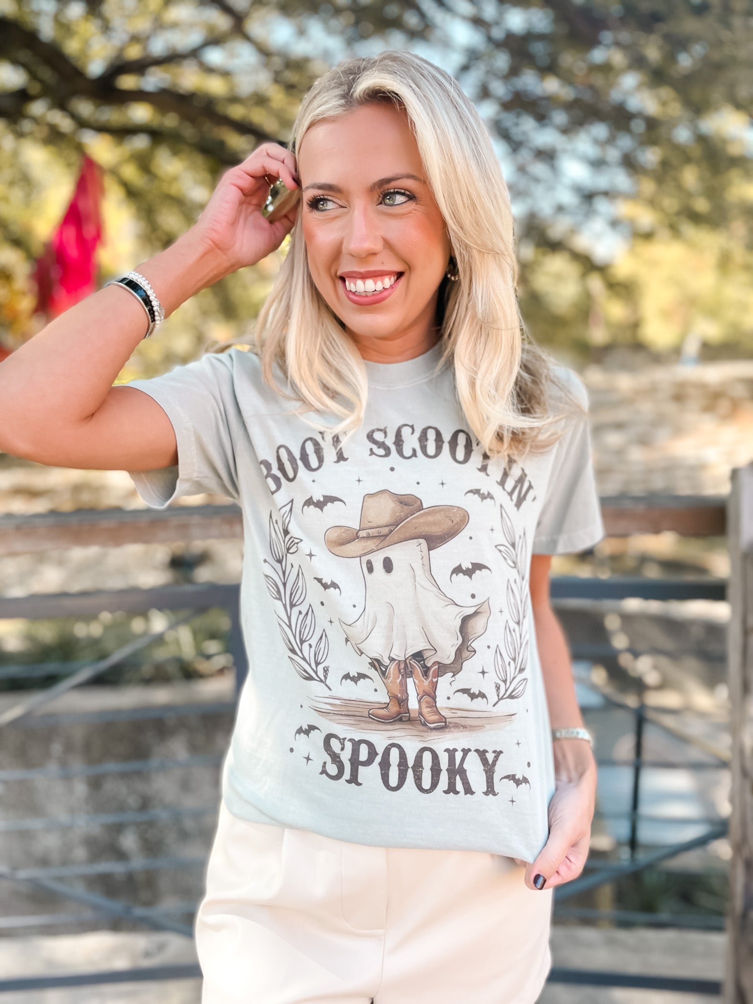 Boot Scootin' Spooky T-Shirt - Sage