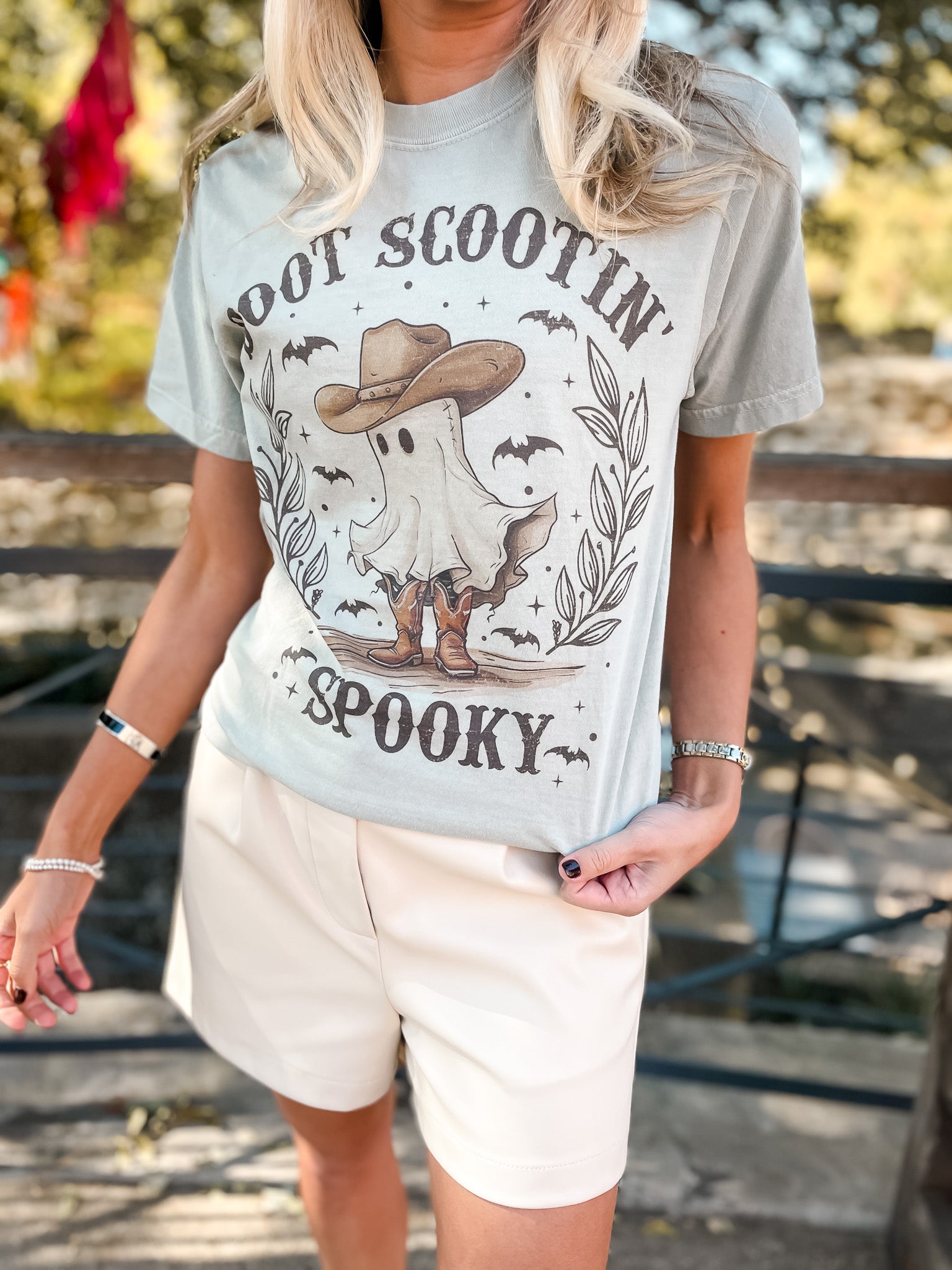 Boot Scootin' Spooky T-Shirt - Sage
