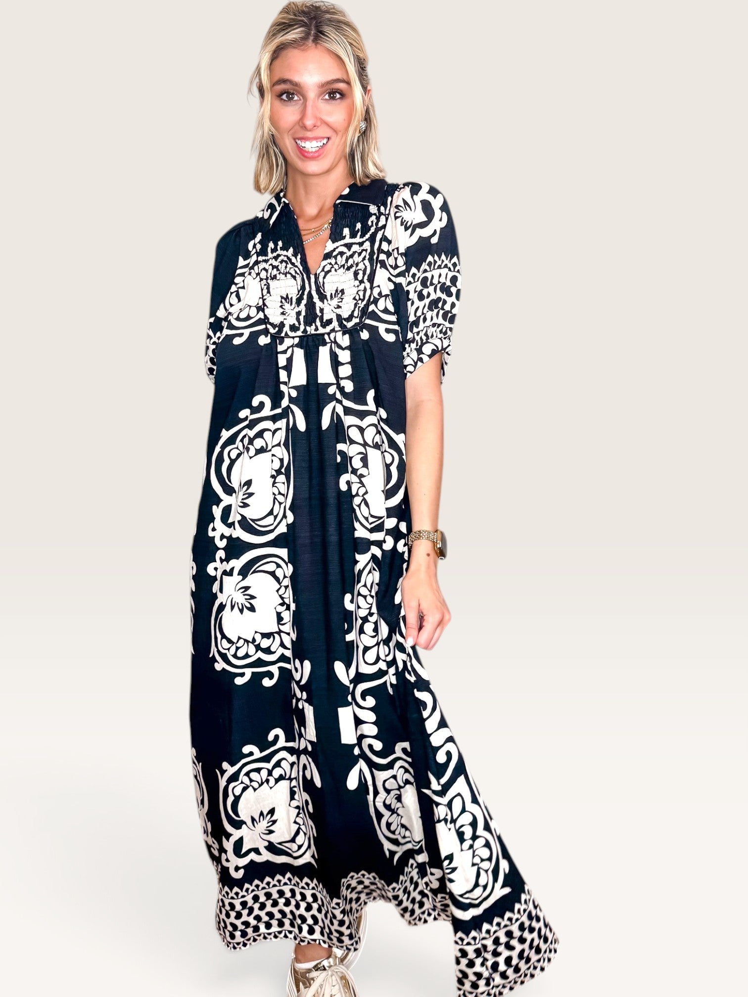 Filigree Fun Dress - Black