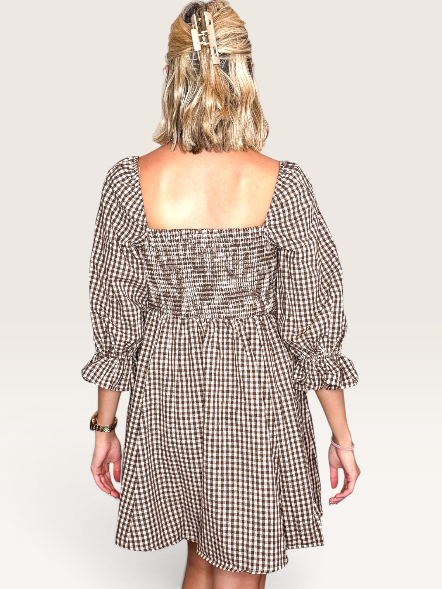 Casper Gingham Smocked Dress