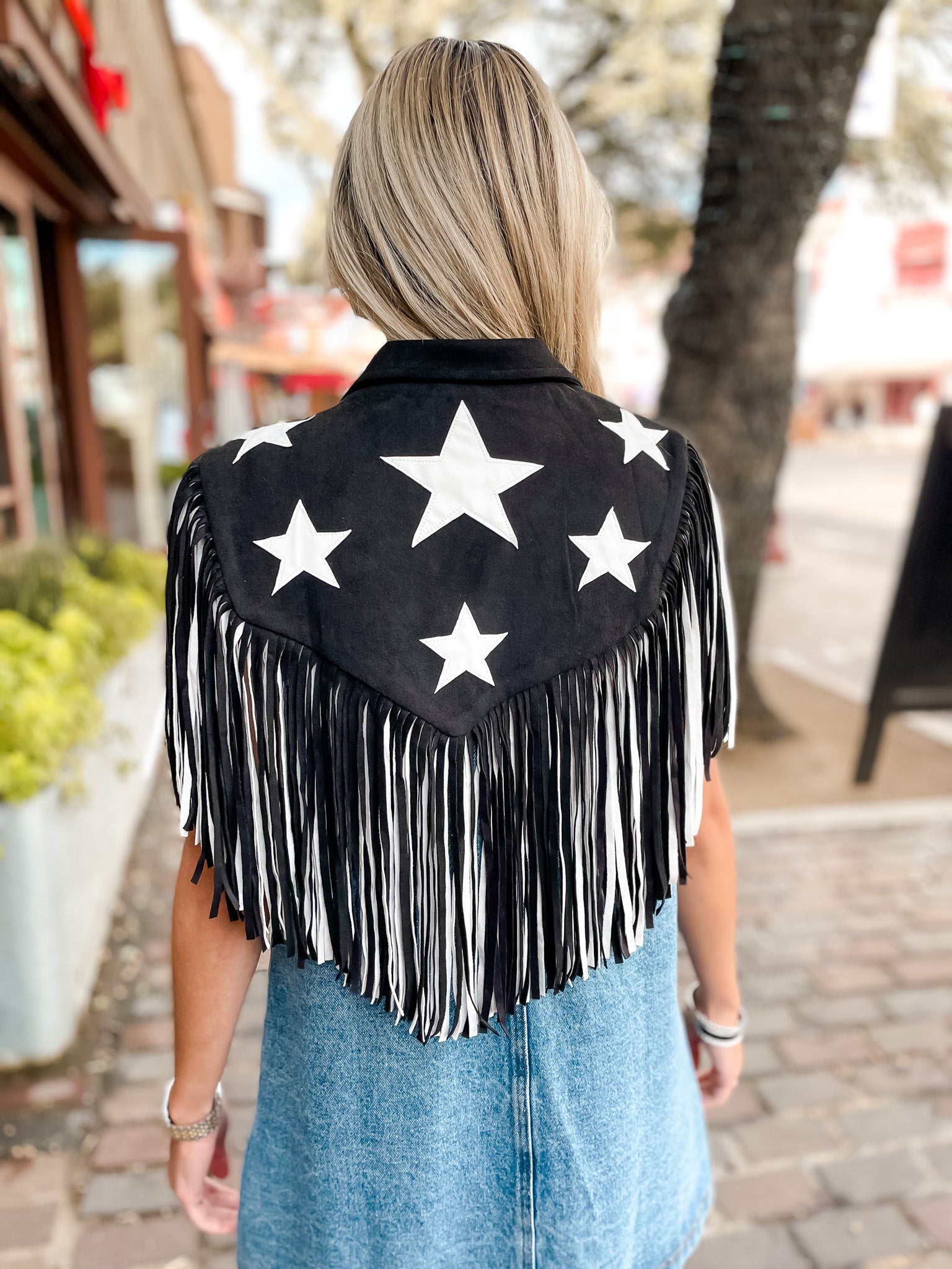 Stars At Night Fringe Shrug
