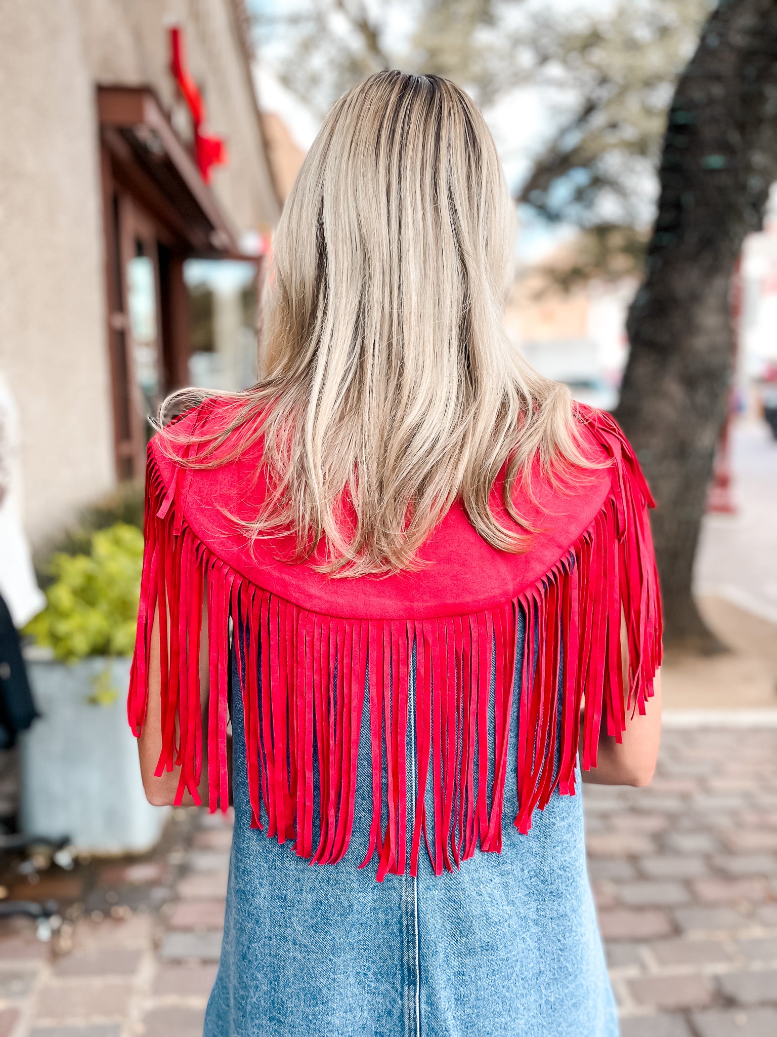 Fringe Collar - Red