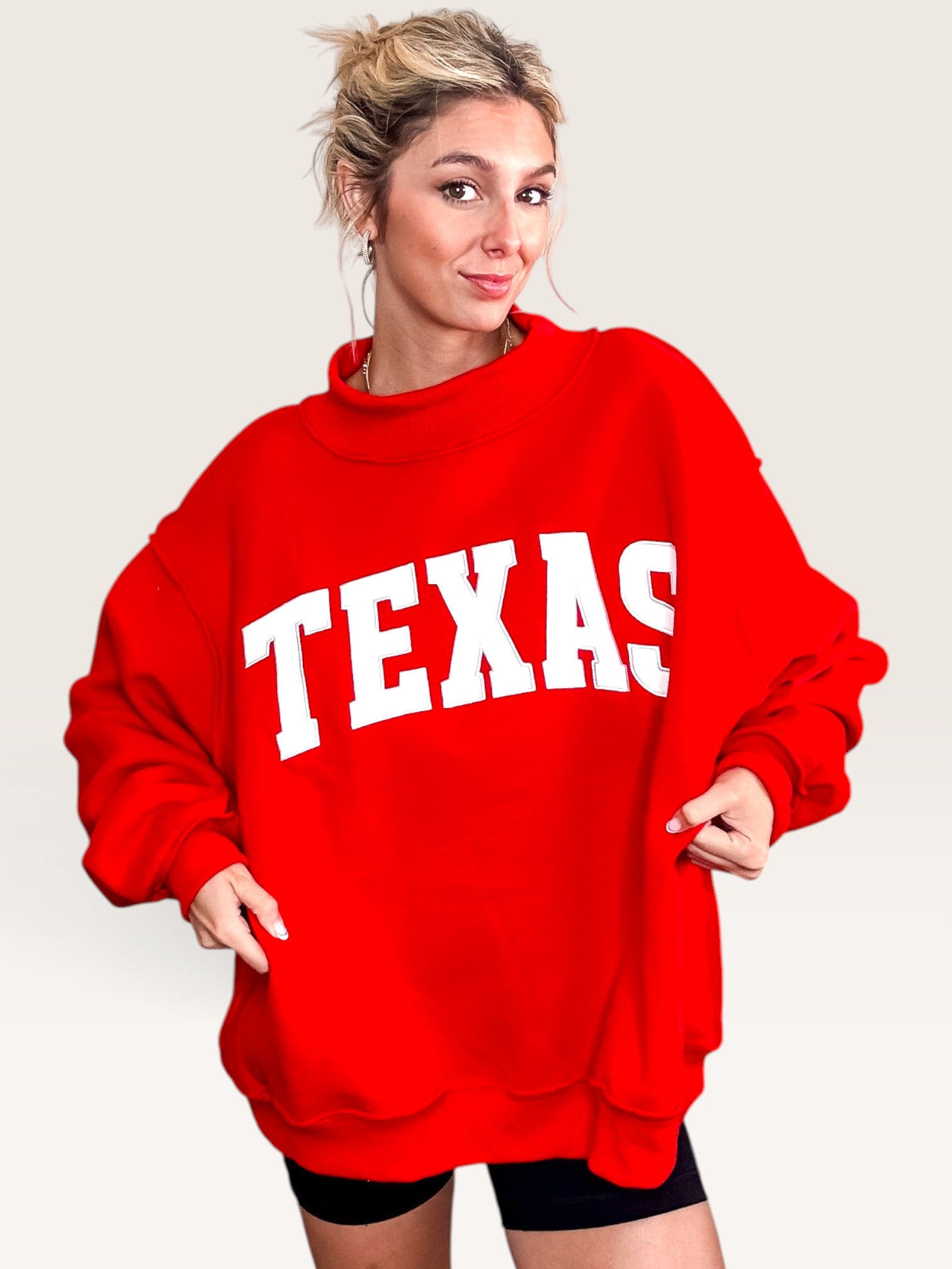 Texas Mock Neck Sweatshirt