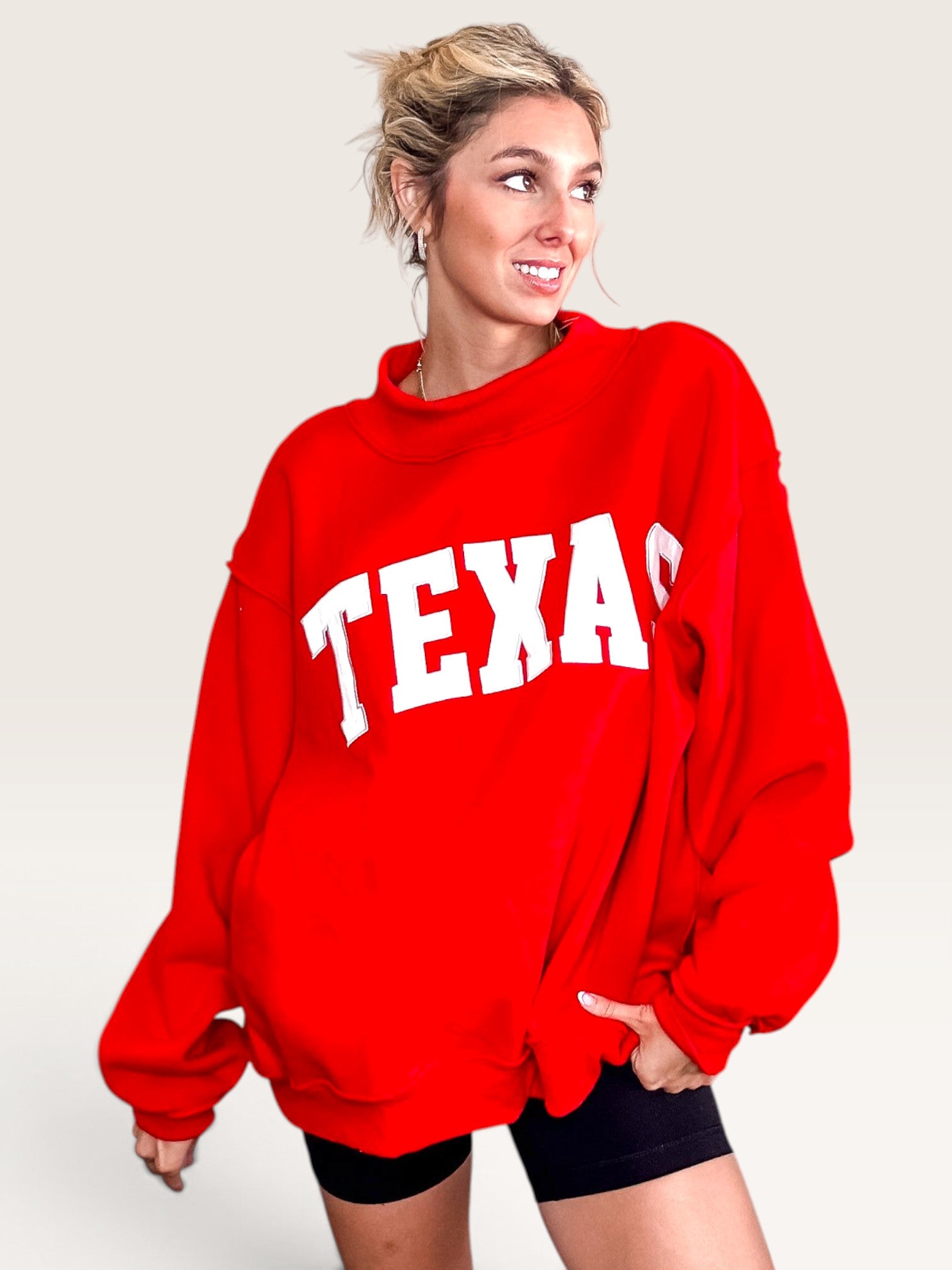 Texas Mock Neck Sweatshirt