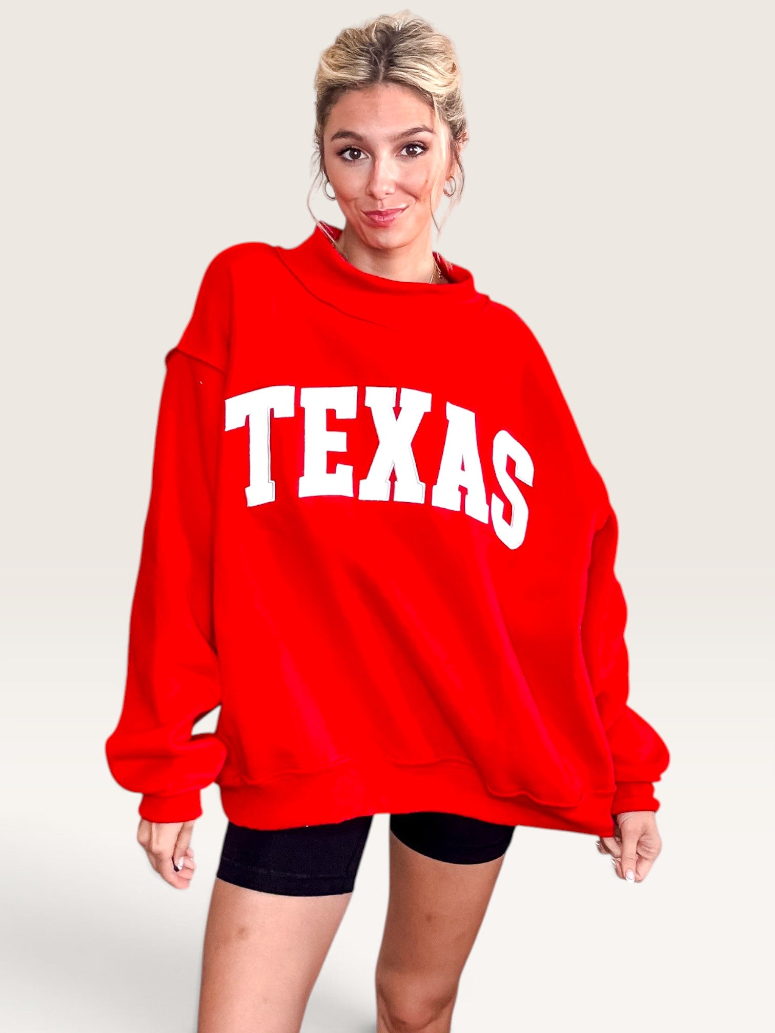 Texas Mock Neck Sweatshirt