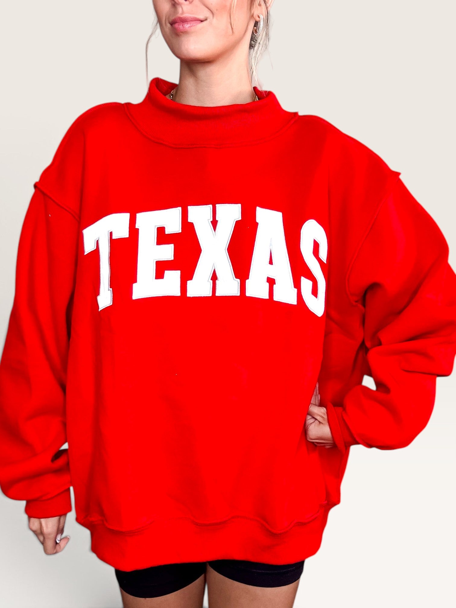 Texas Mock Neck Sweatshirt