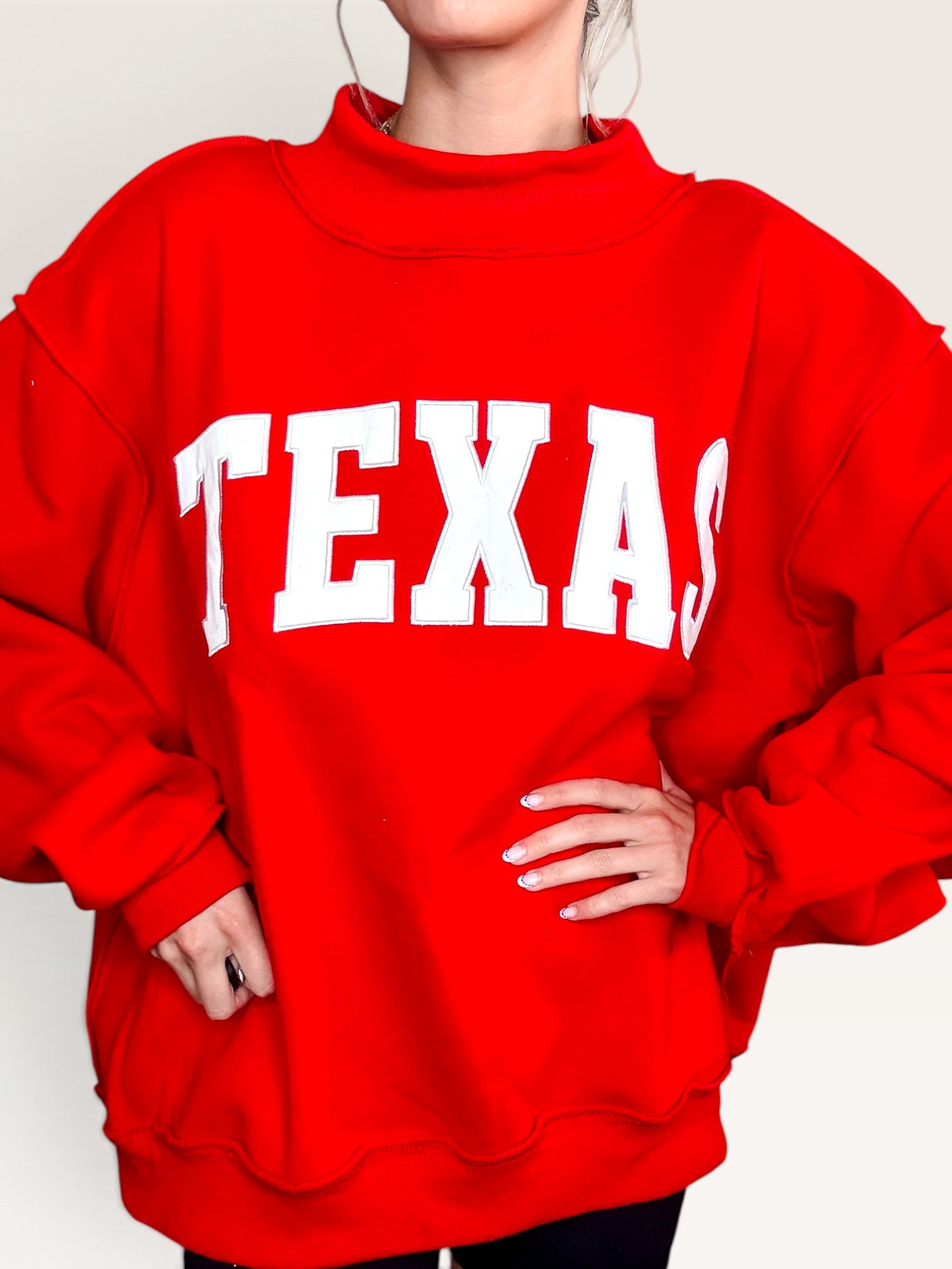 Texas Mock Neck Sweatshirt