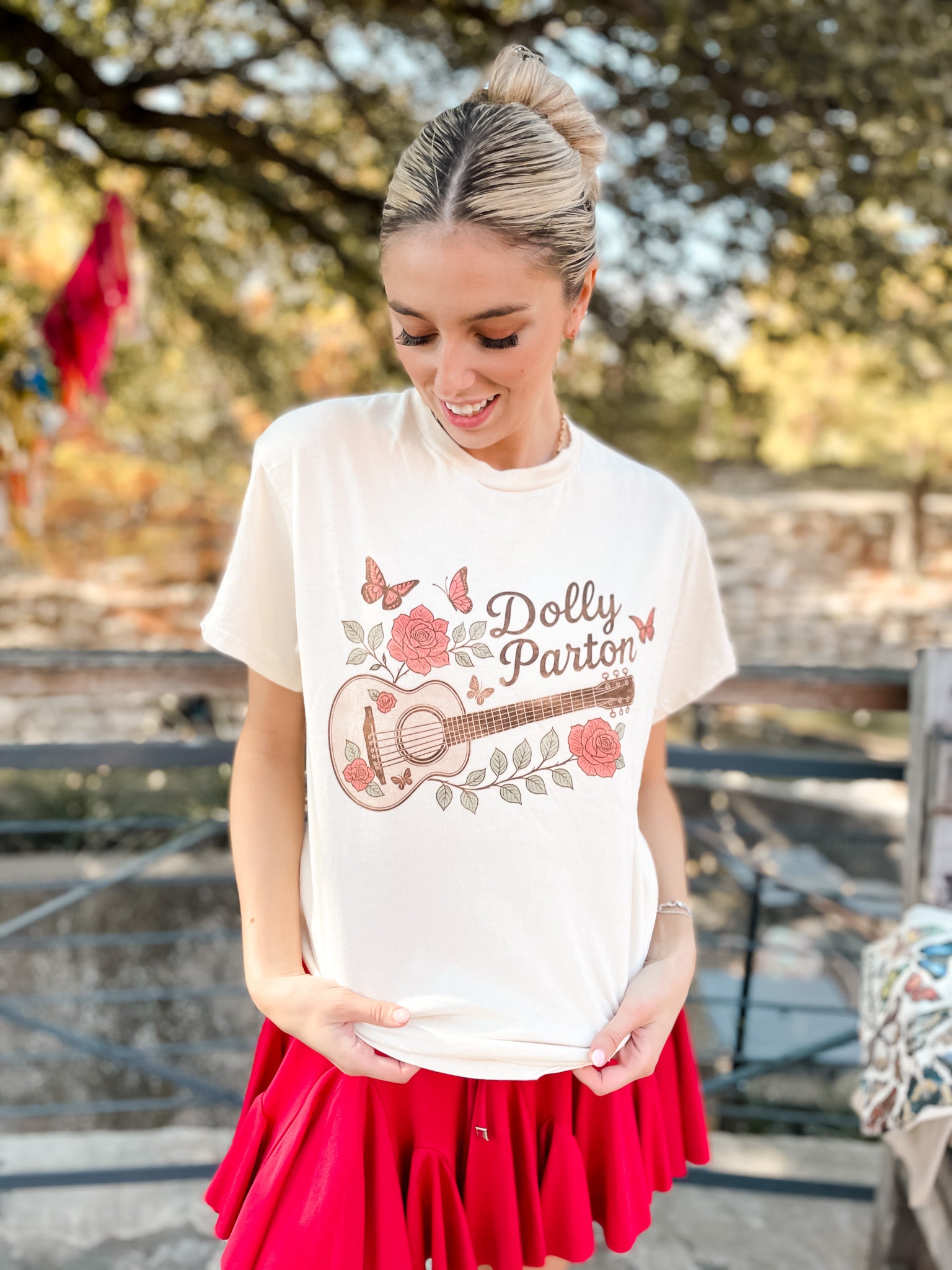 Dolly Parton Guitar Rose T-Shirt