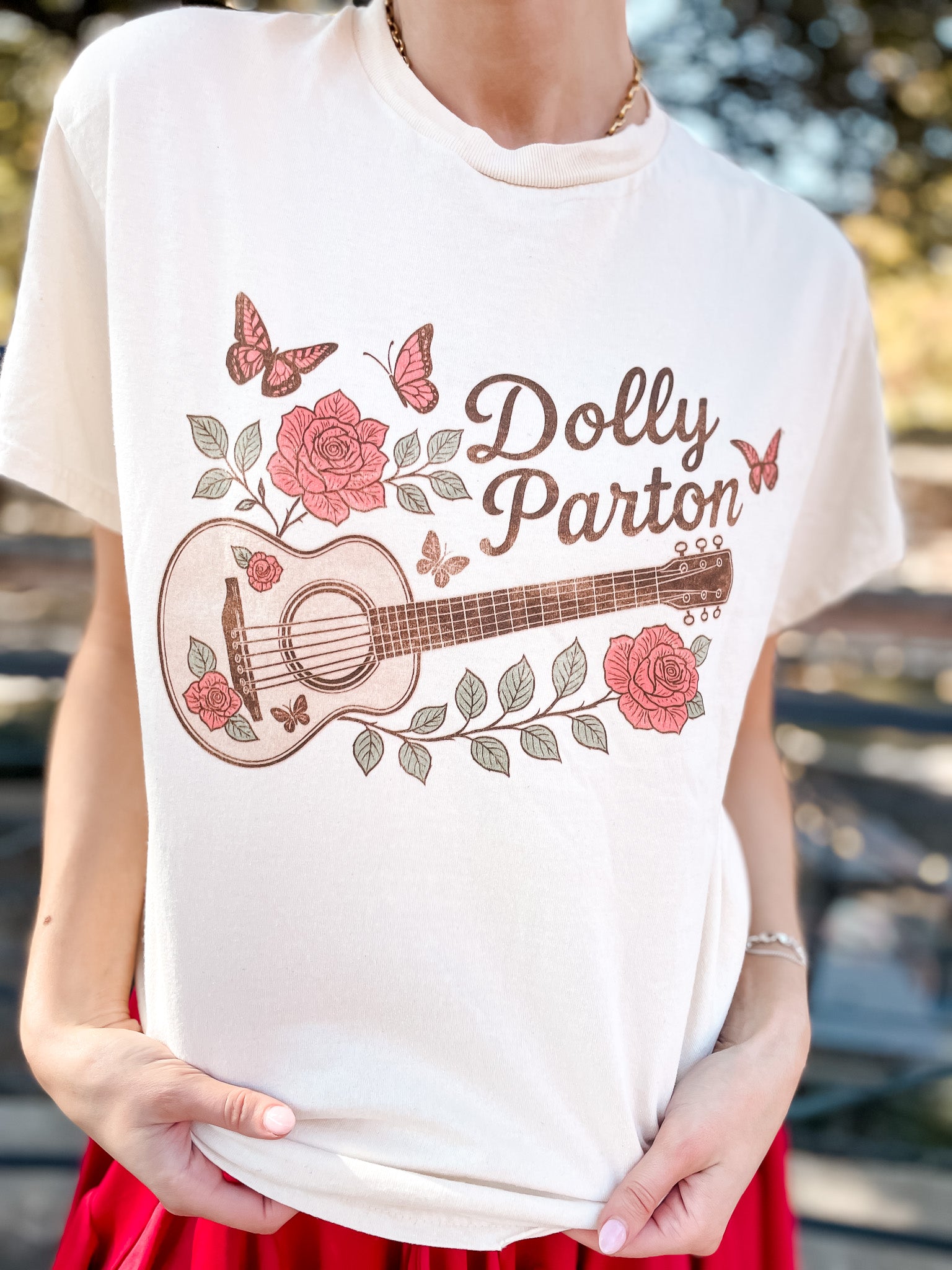Dolly Parton Guitar Rose T-Shirt