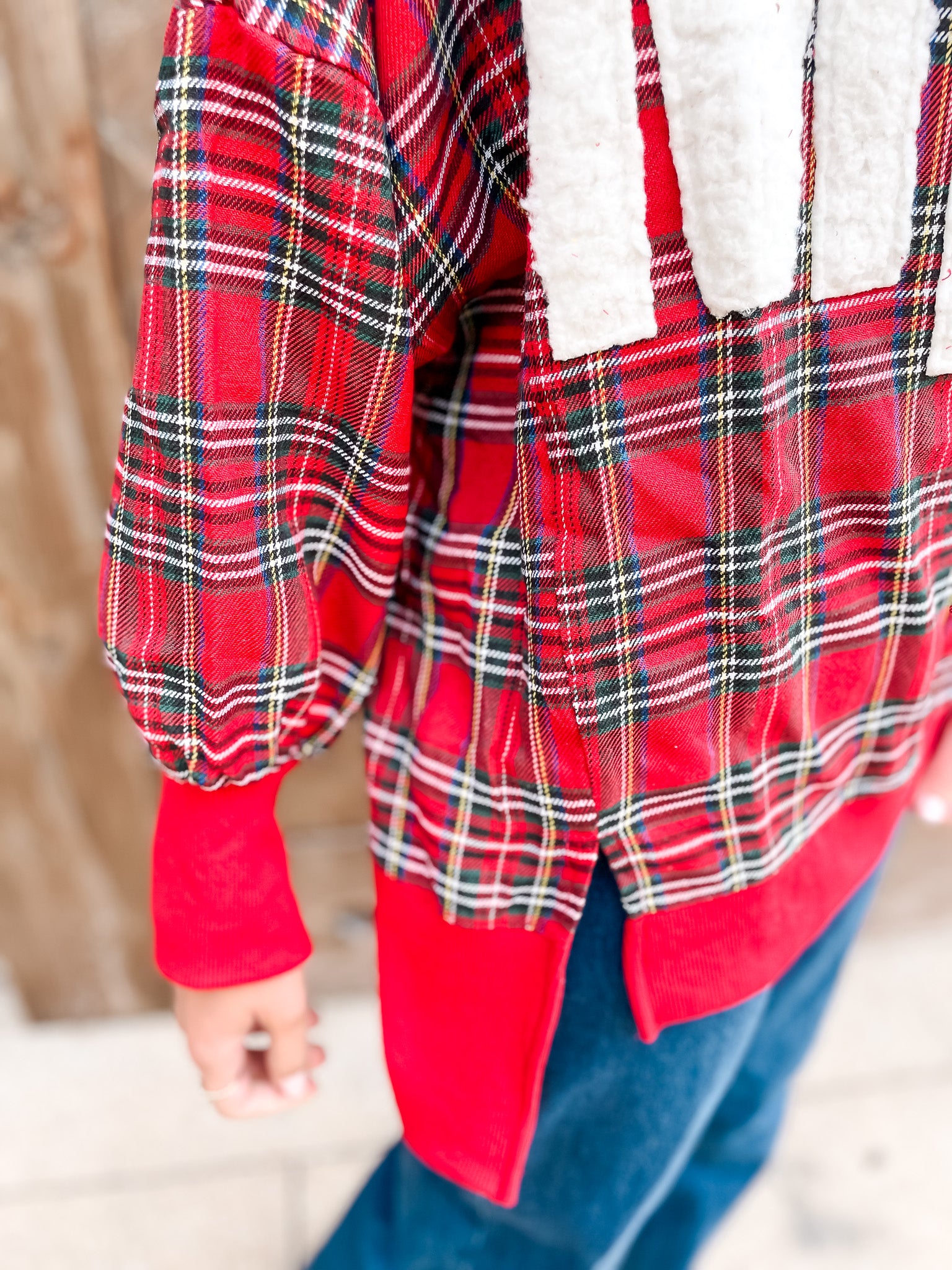 Merry In Plaid Sweatshirt