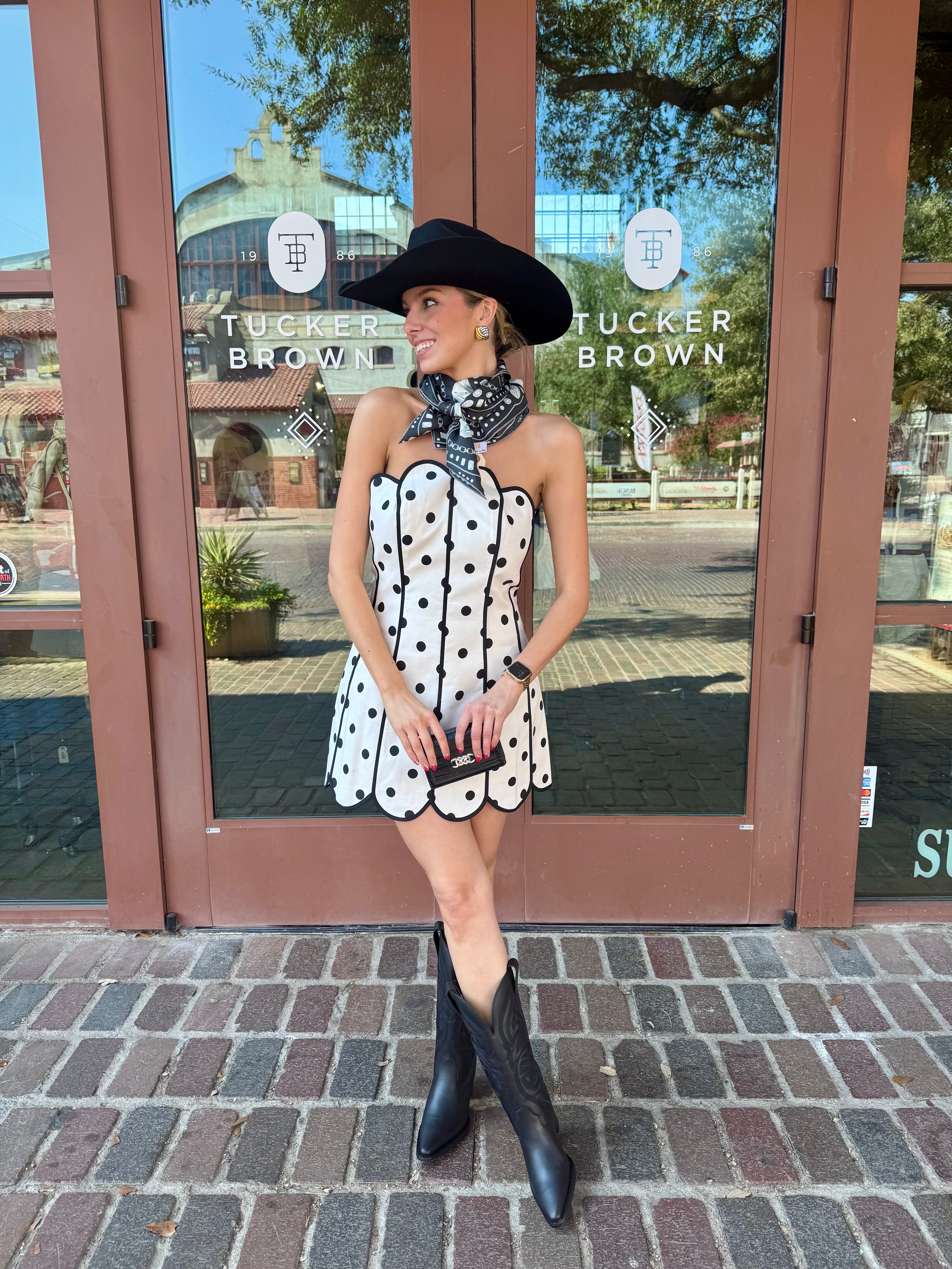 Doris Dot Dress - Black