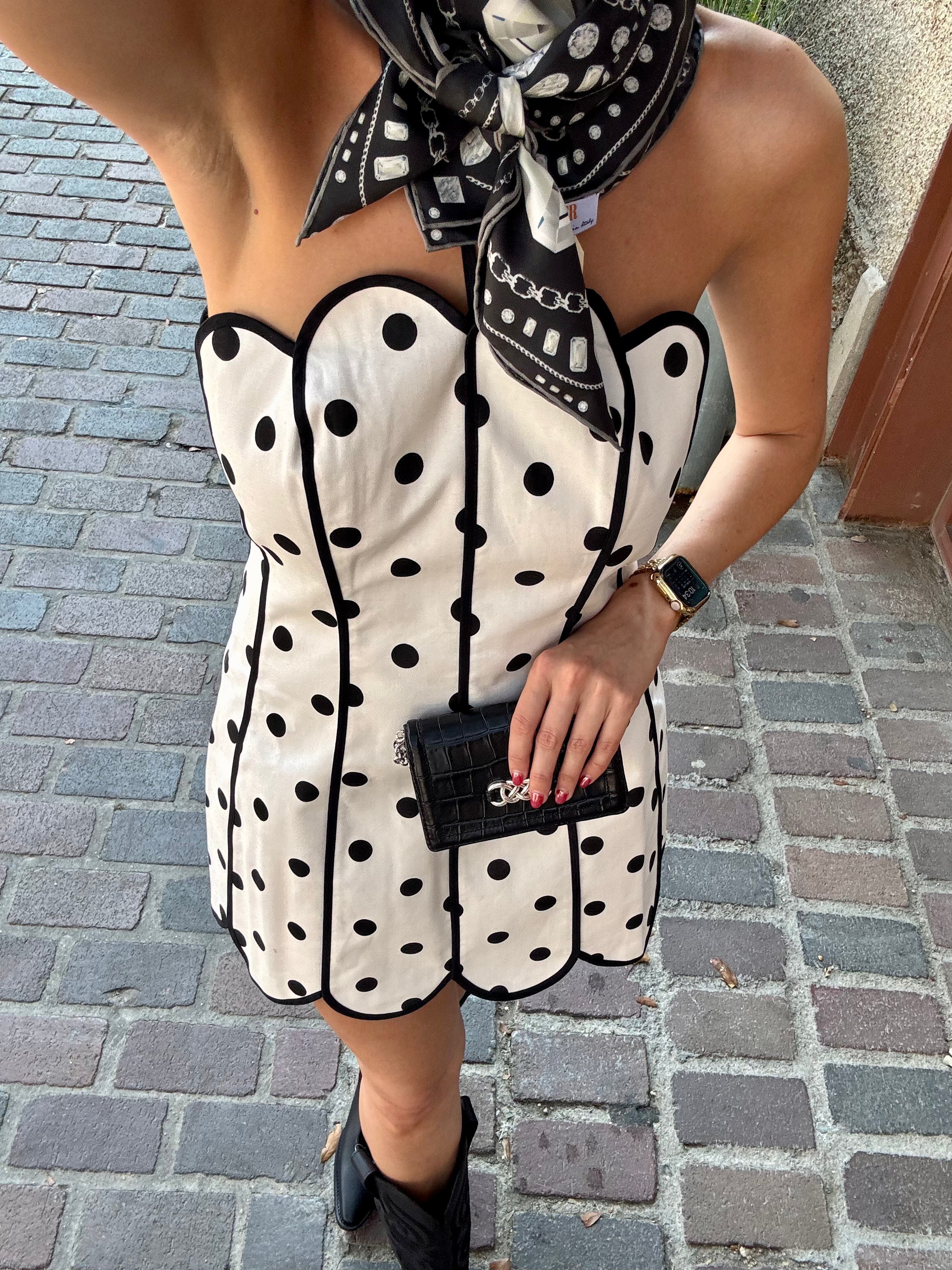 Doris Dot Dress - Black