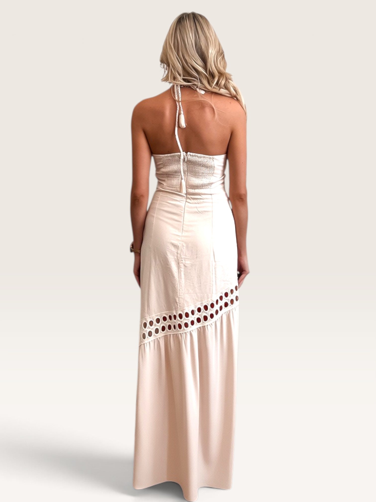 Sheridan Cutwork Lace Dress - Ecru