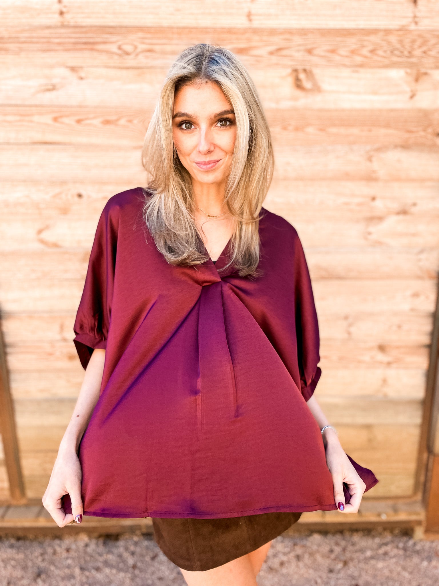 Oversized Satin Blouse