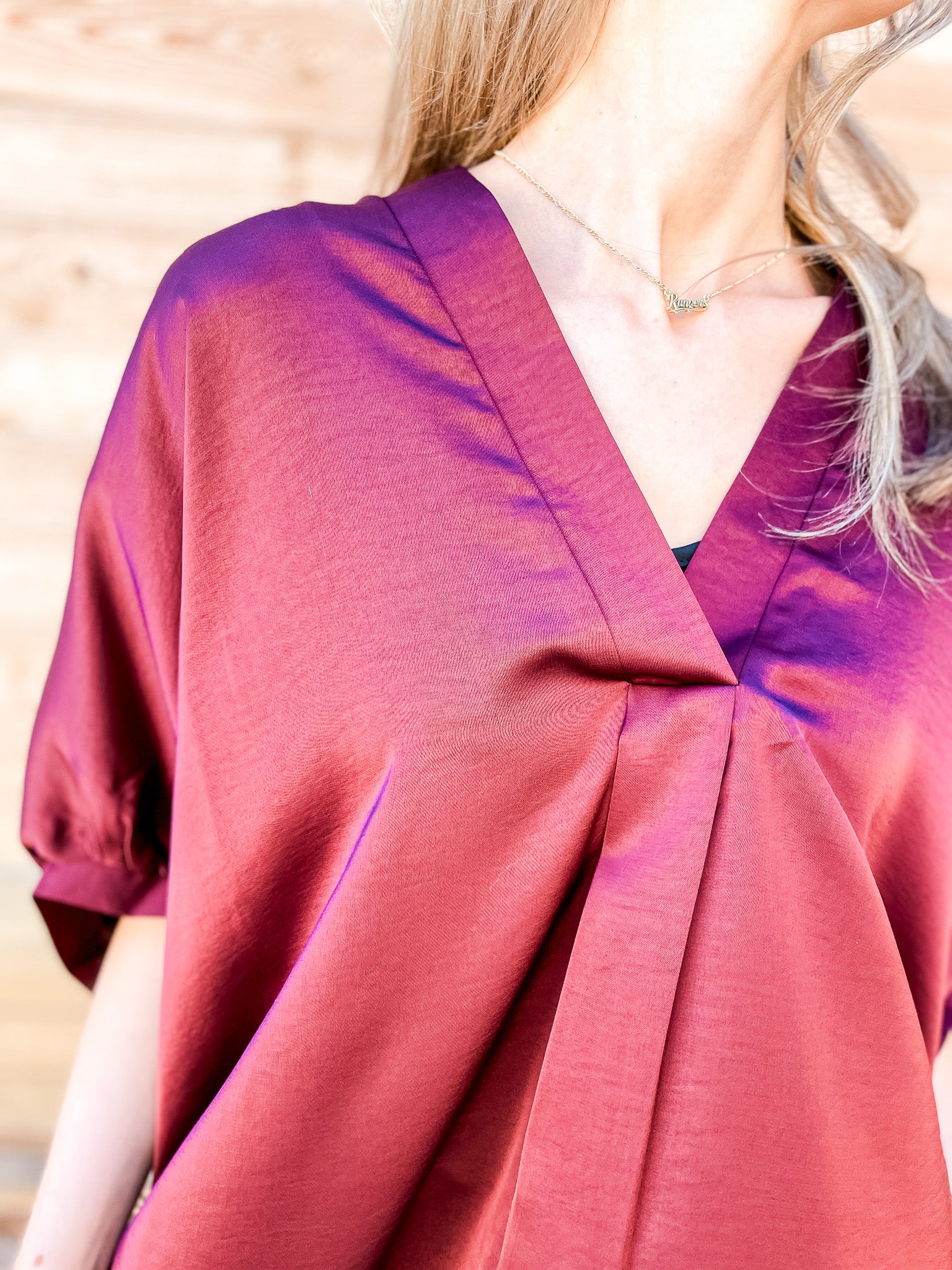Oversized Satin Blouse