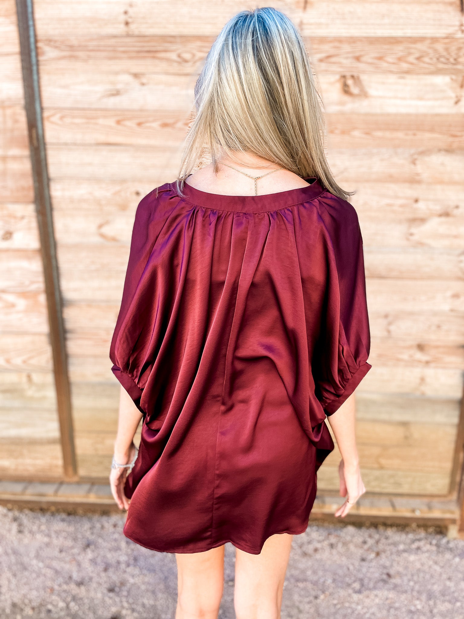 Oversized Satin Blouse