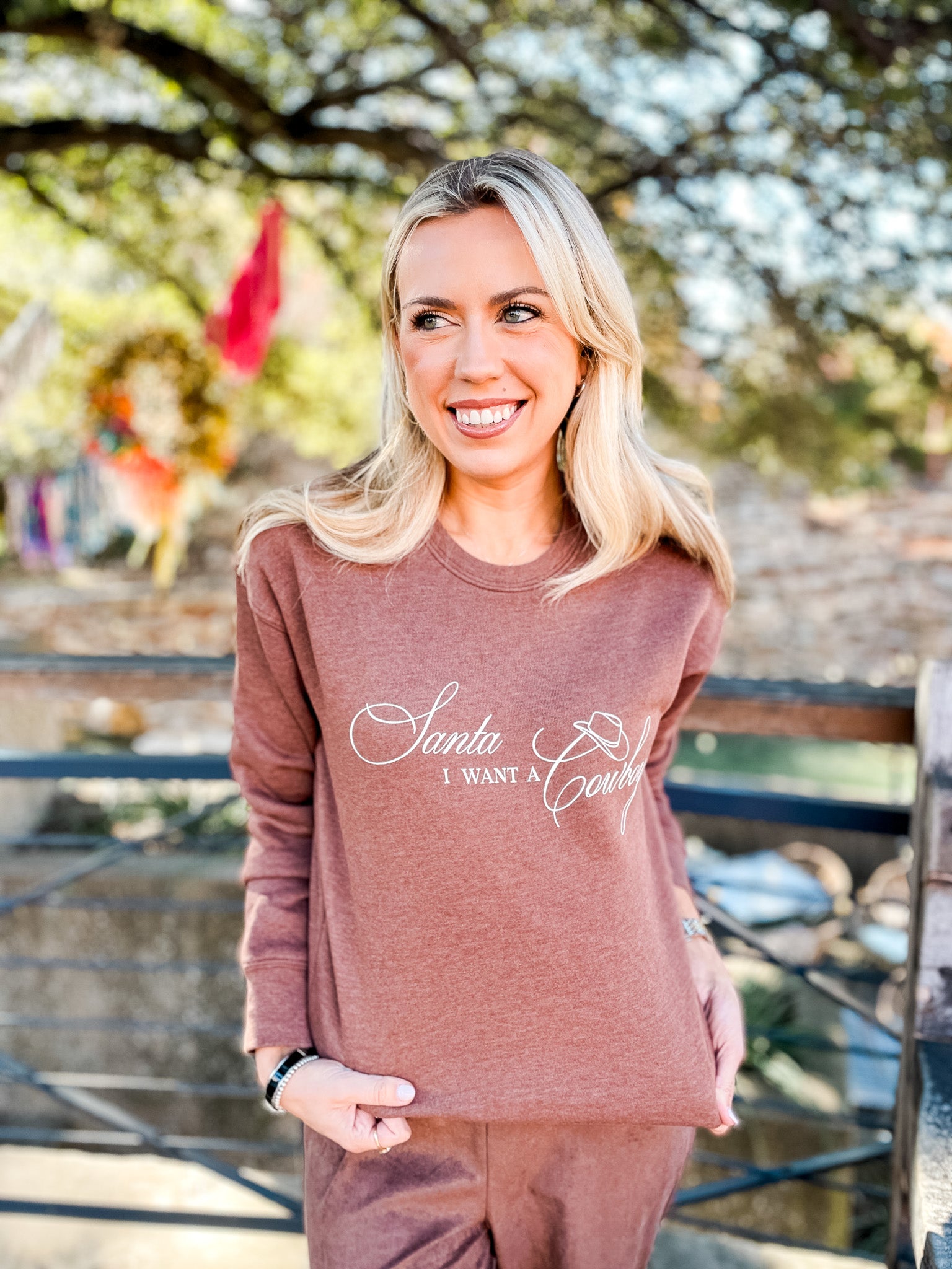 Santa I Want A Cowboy - Brown