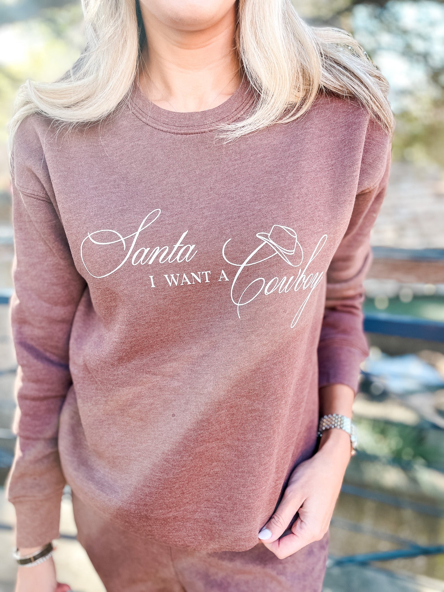 Santa I Want A Cowboy - Brown