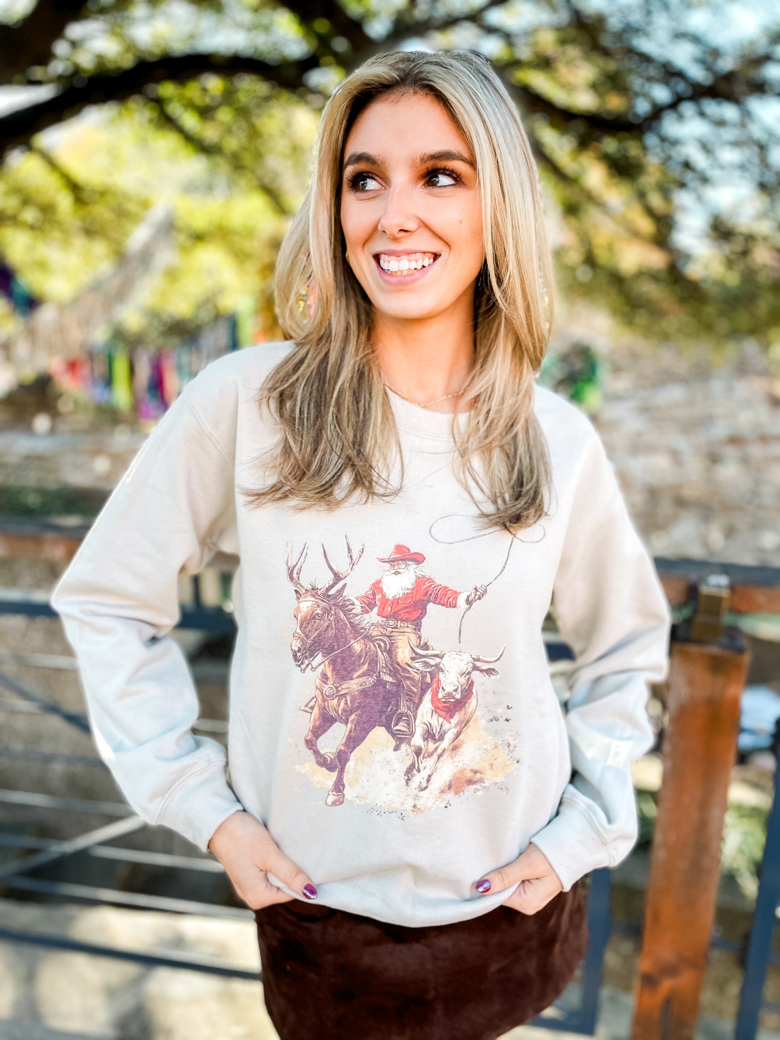 Cowboy Santa Roping Sweatshirt