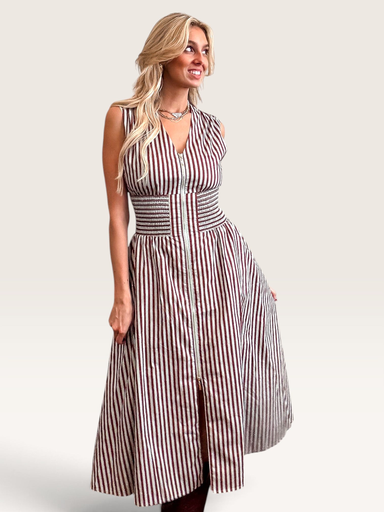 WCT 3714 Dress -  Aqua/Mocha