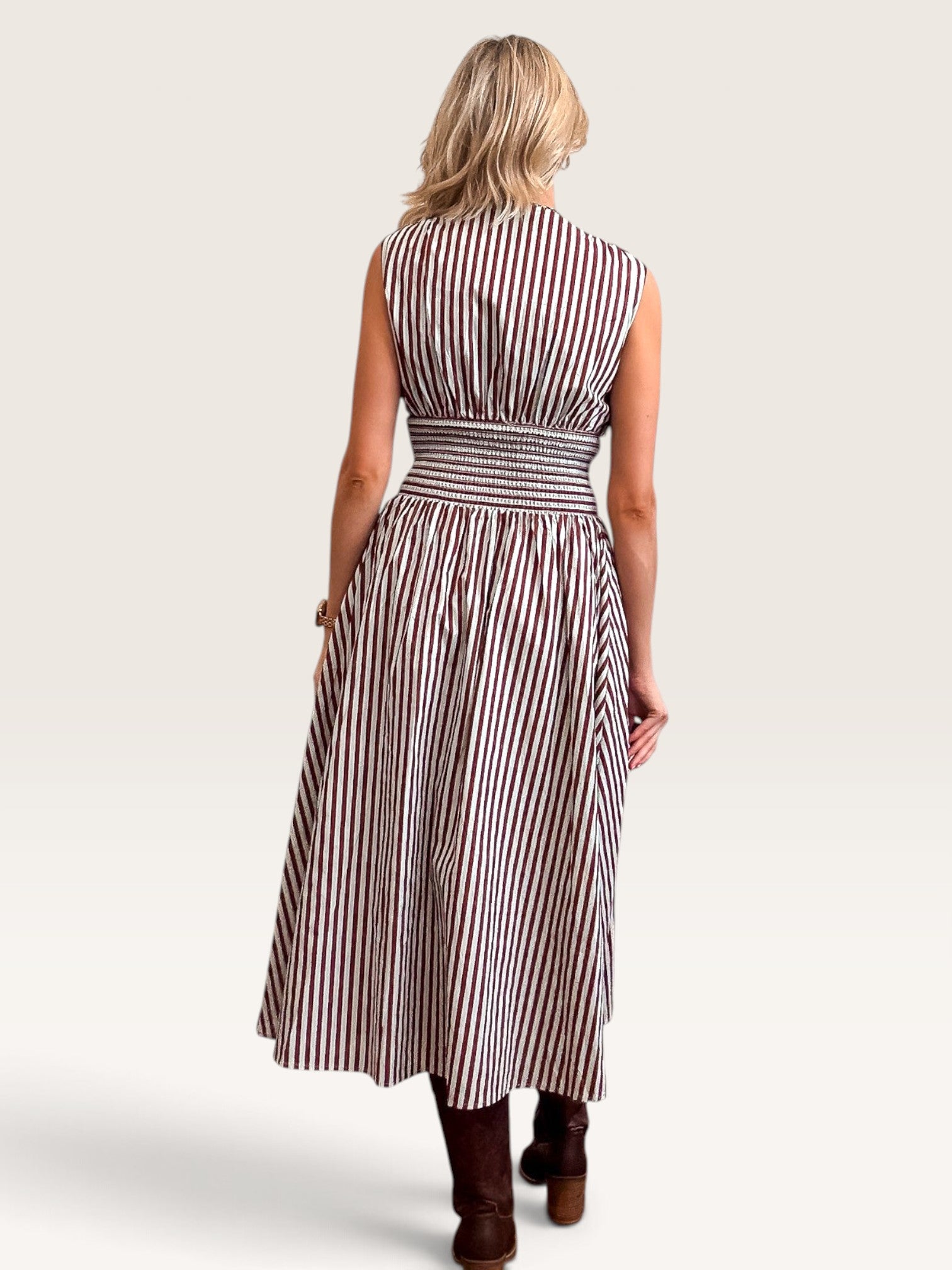 WCT 3714 Dress -  Aqua/Mocha