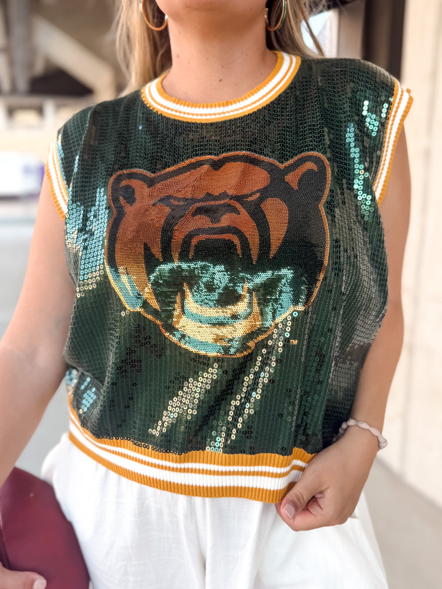 Queen Of Sparkles - Baylor Sequin Mascot Tank