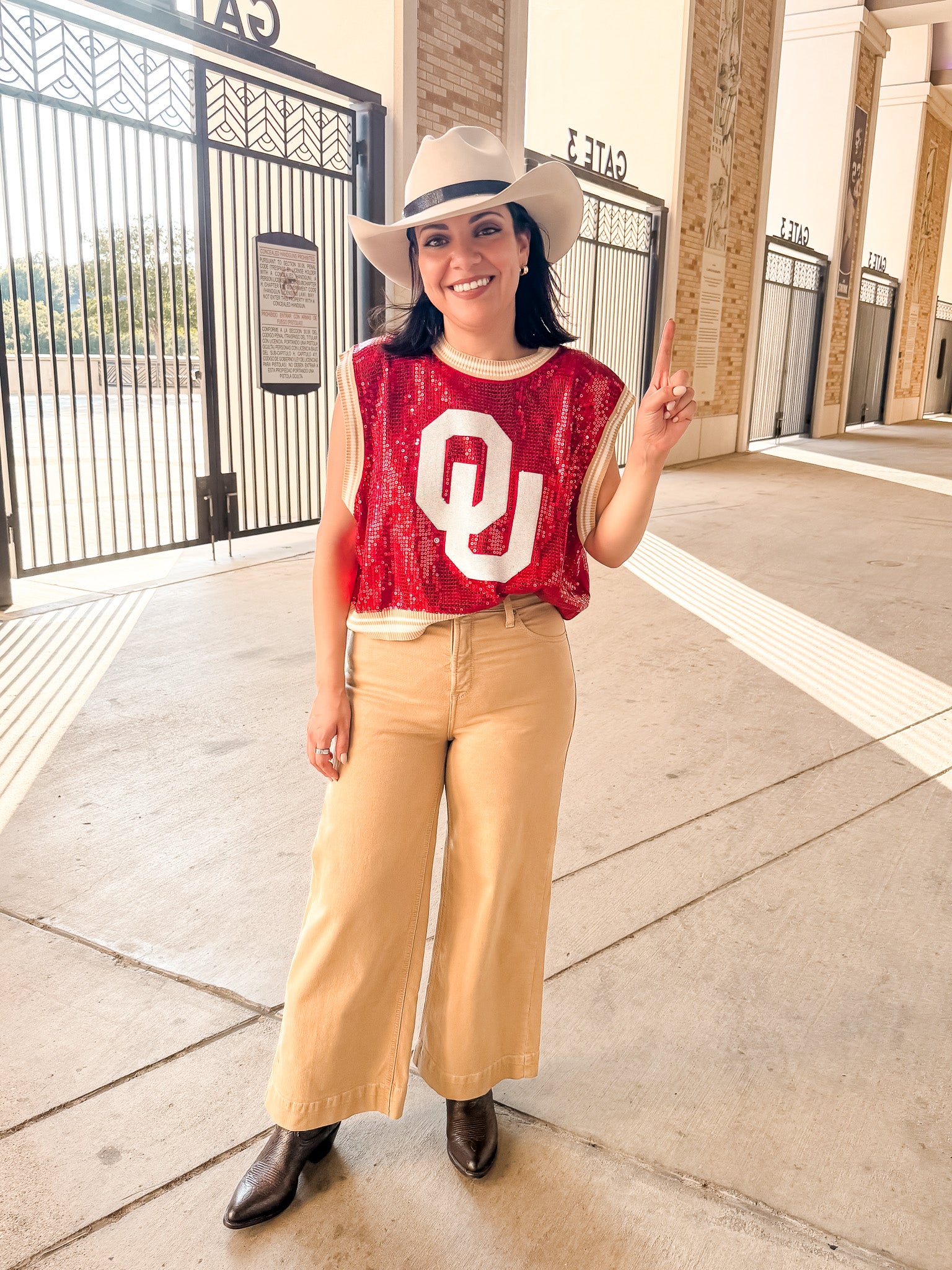 Queen Of Sparkles - OU Sequin Mascot Tank
