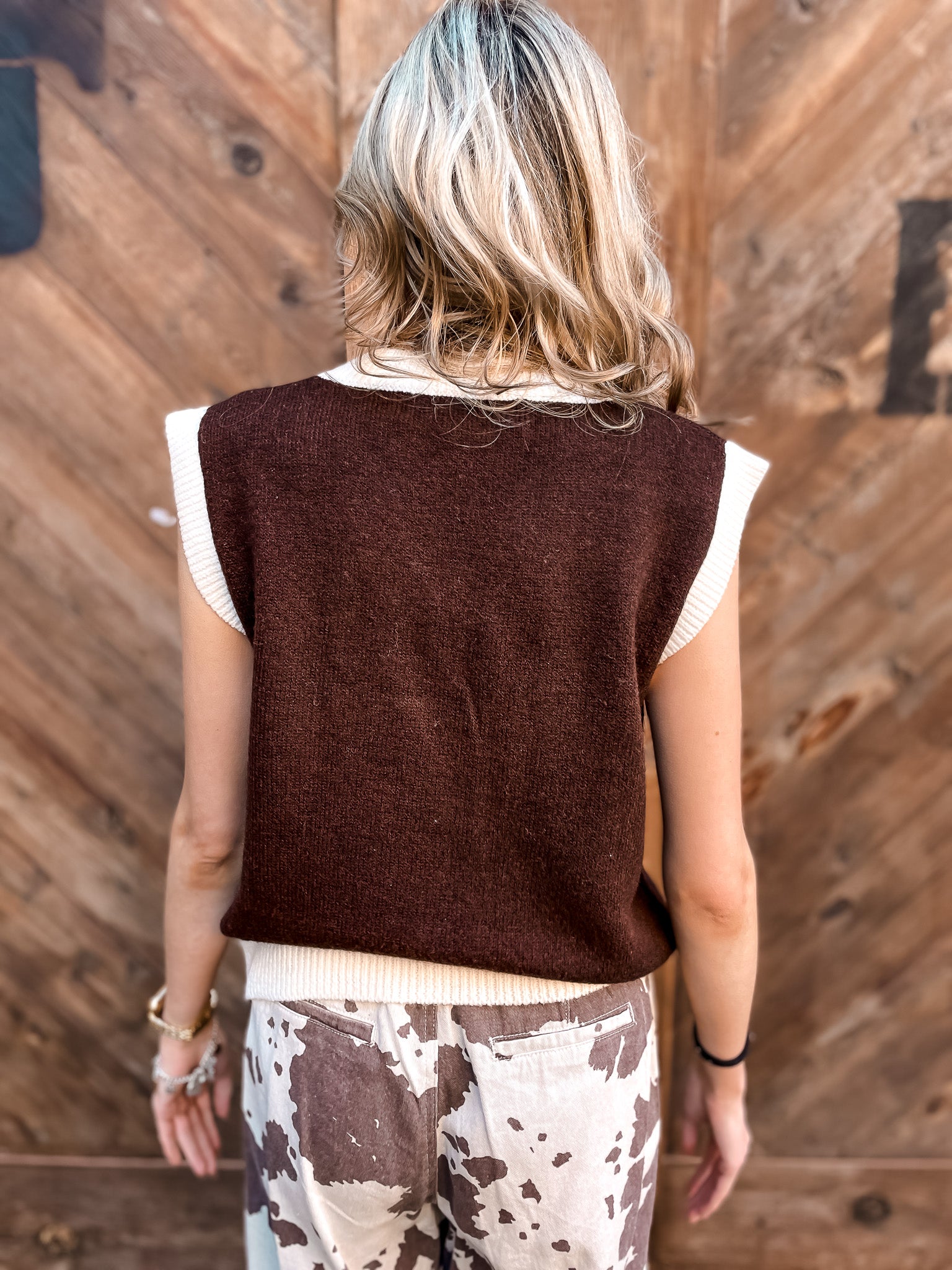 Boot Stitch Sweater Vest