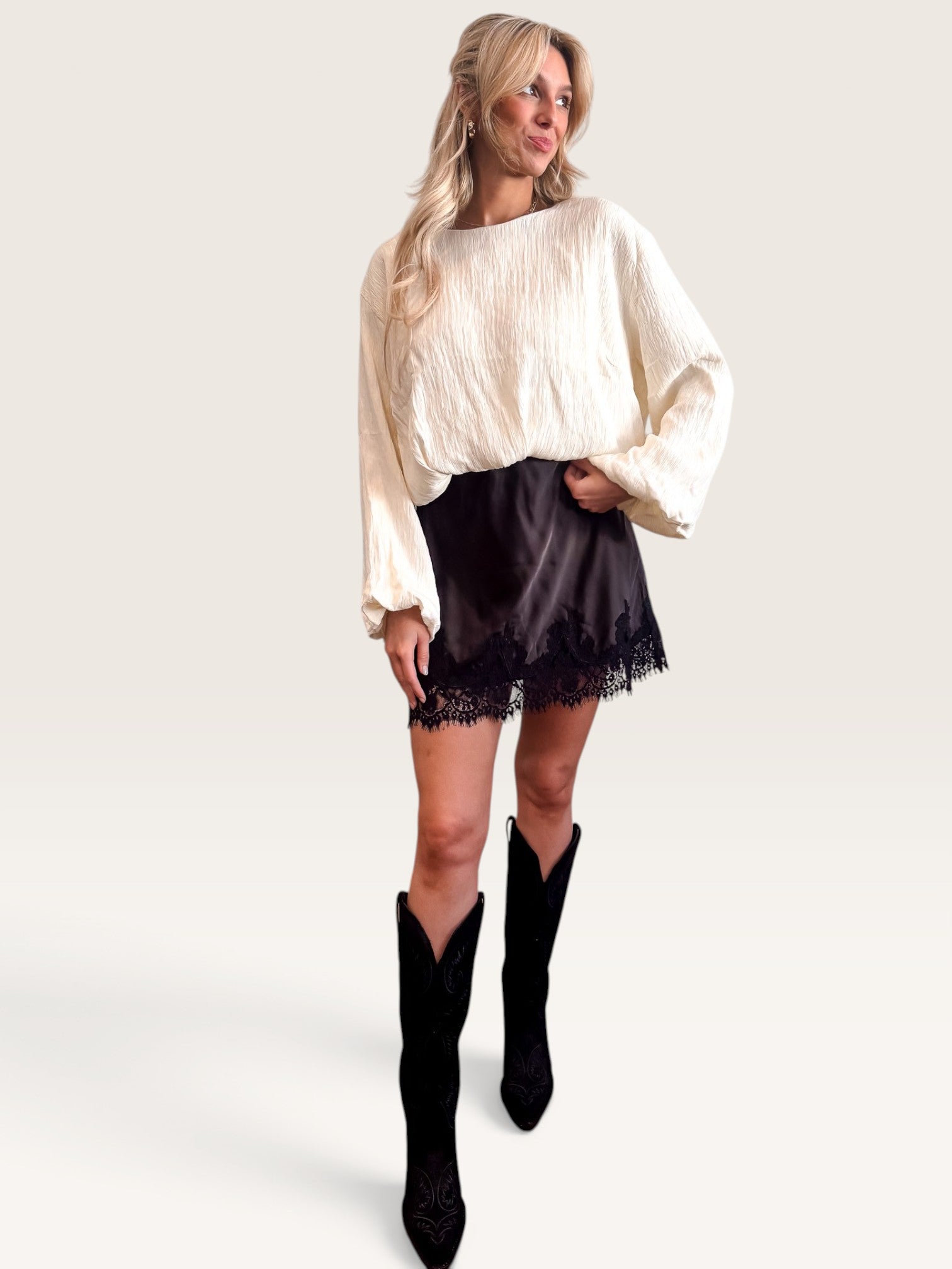 Let It Slip Skirt - Black