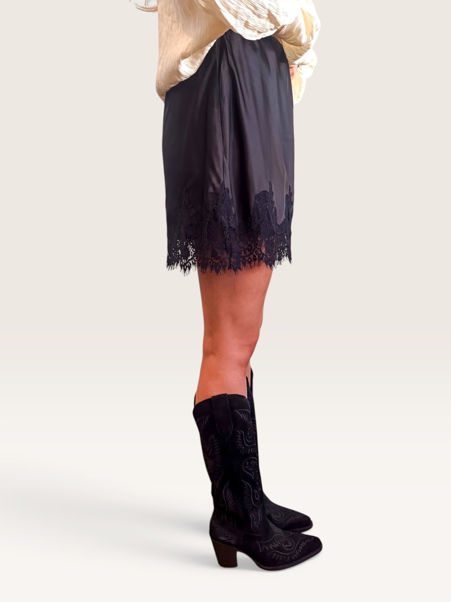 Let It Slip Skirt - Black