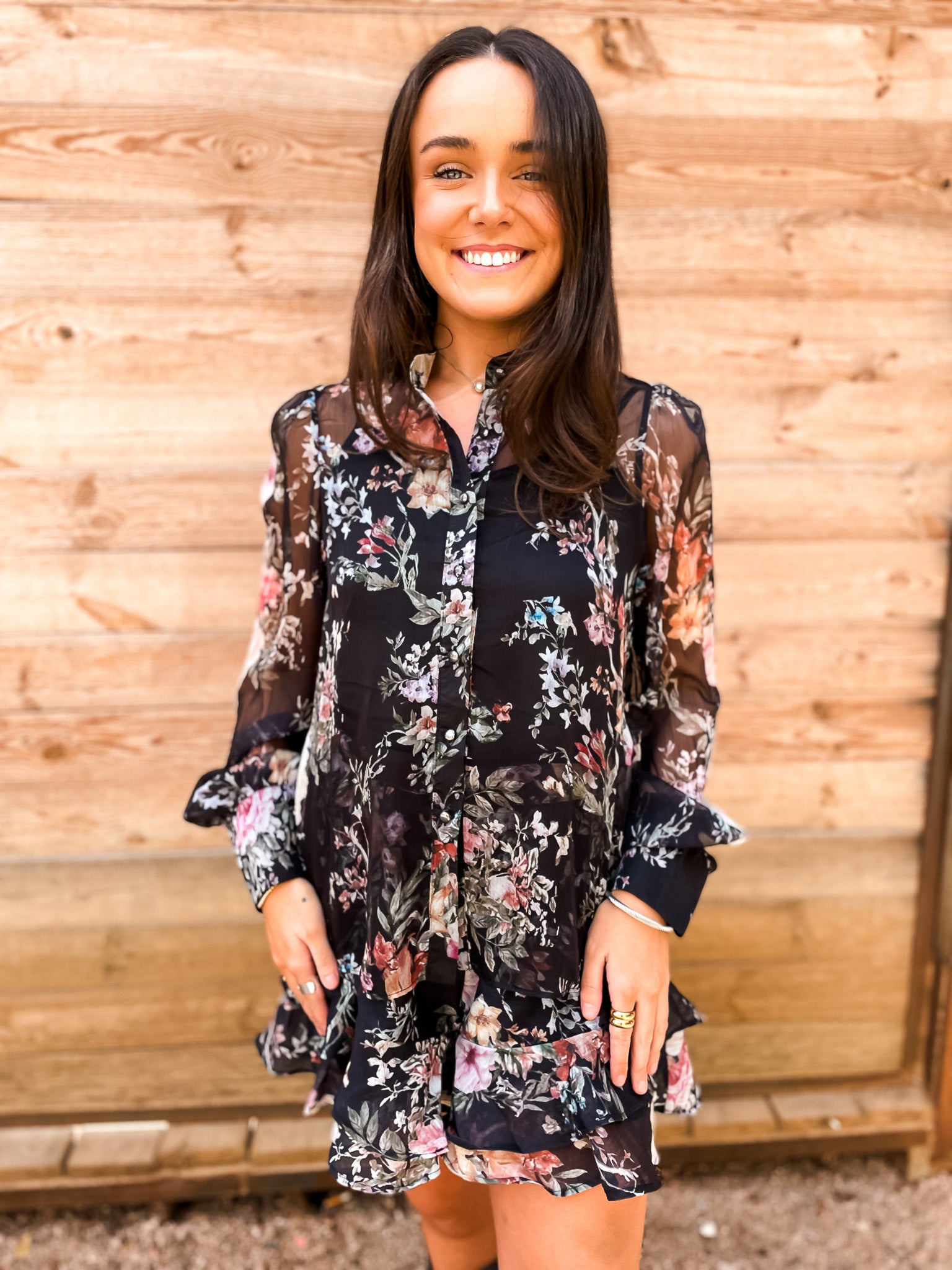 Floral Ruffle Short Set