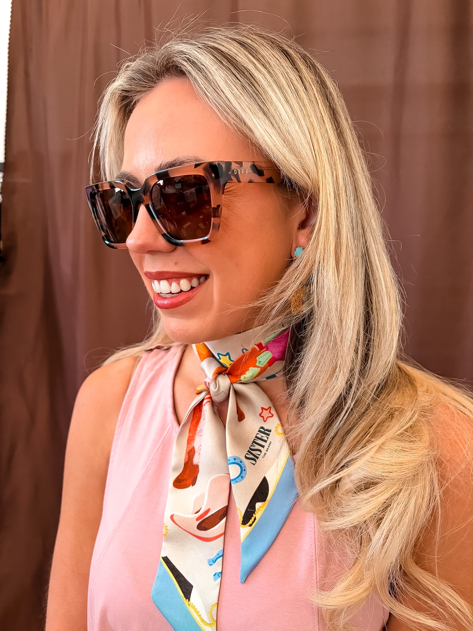 Hollywood Cowgirl Silk Twilly Scarf