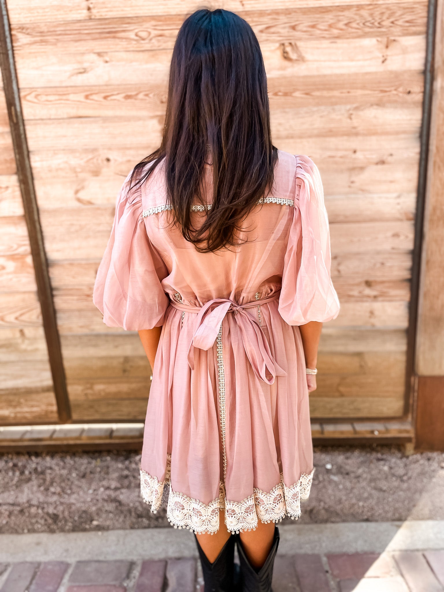 Starlight Sheer Dress - Tan