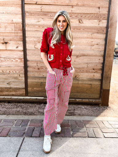 Farrier Sweater - Red - Tucker Brown