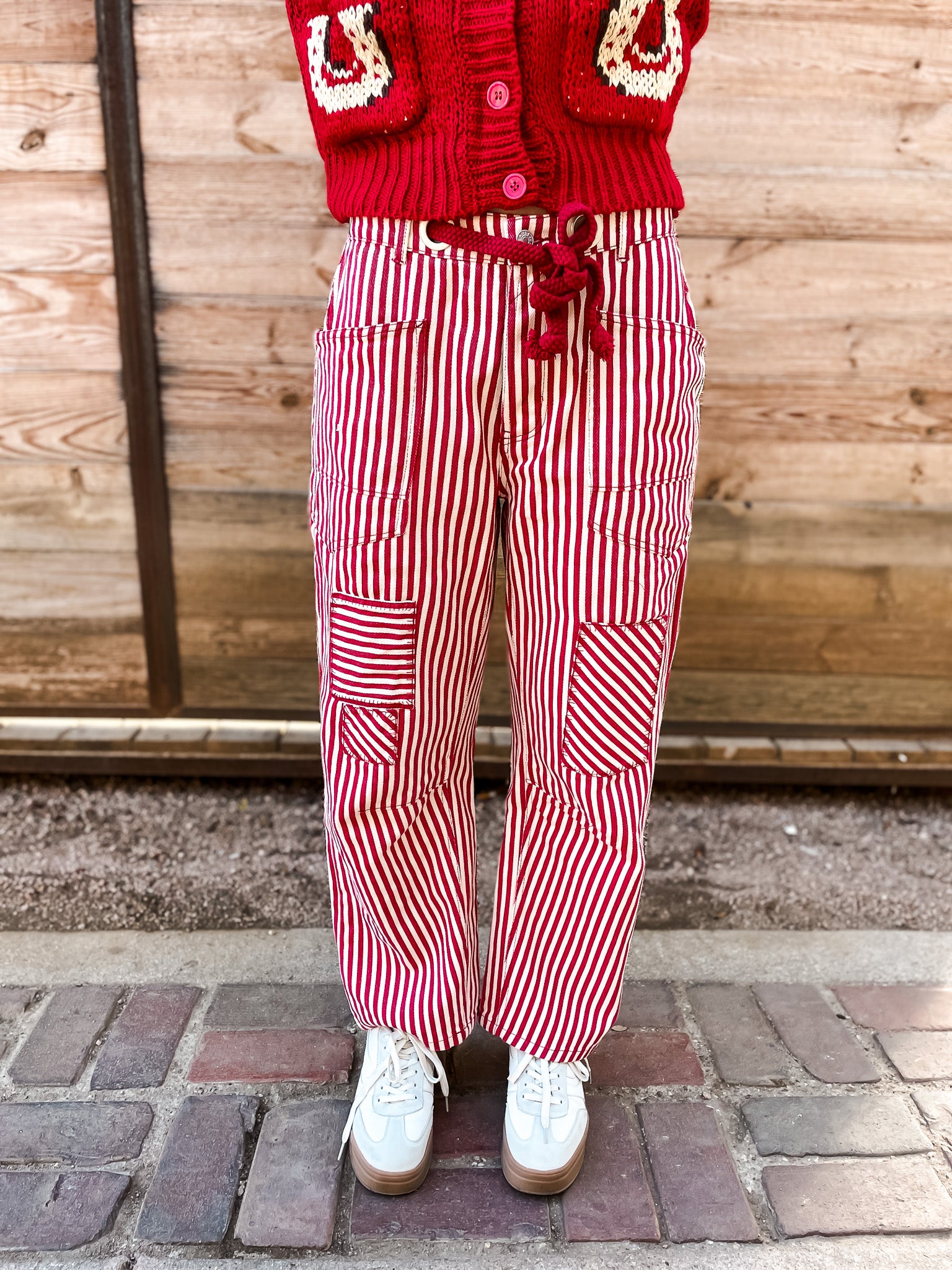 Sailor Rope String Pants - Red - Tucker Brown