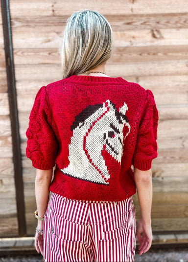 Farrier Sweater - Red - Tucker Brown