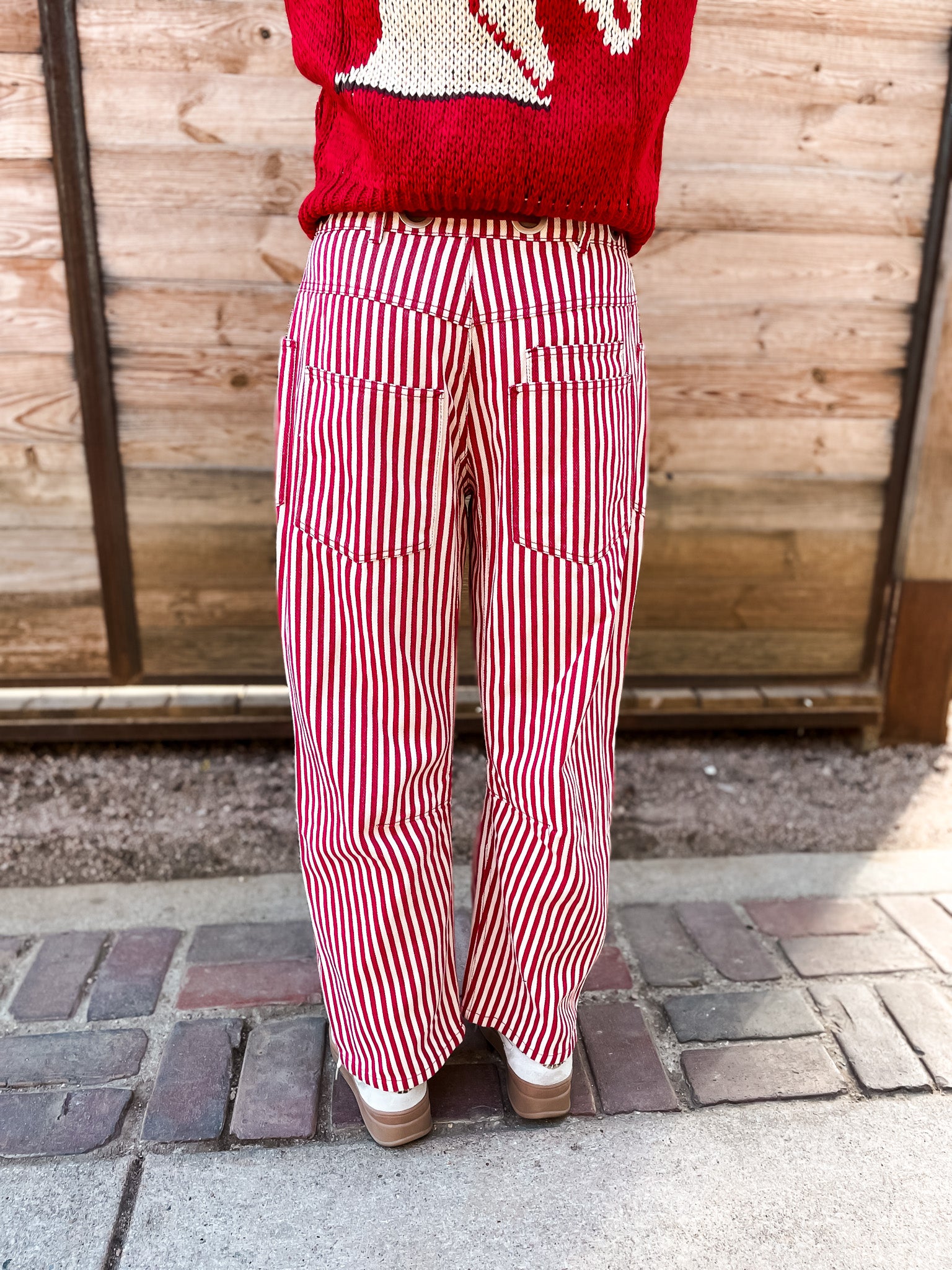 Sailor Rope String Pants - Red - Tucker Brown