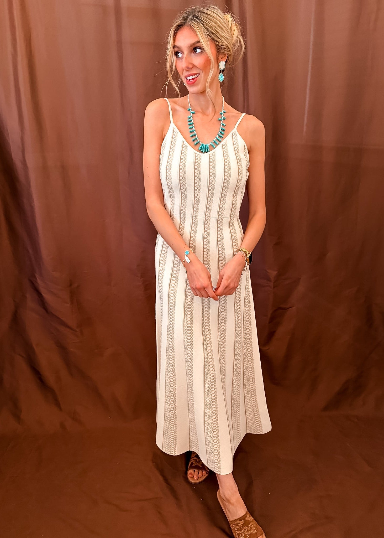 Golden Glow Slip Dress