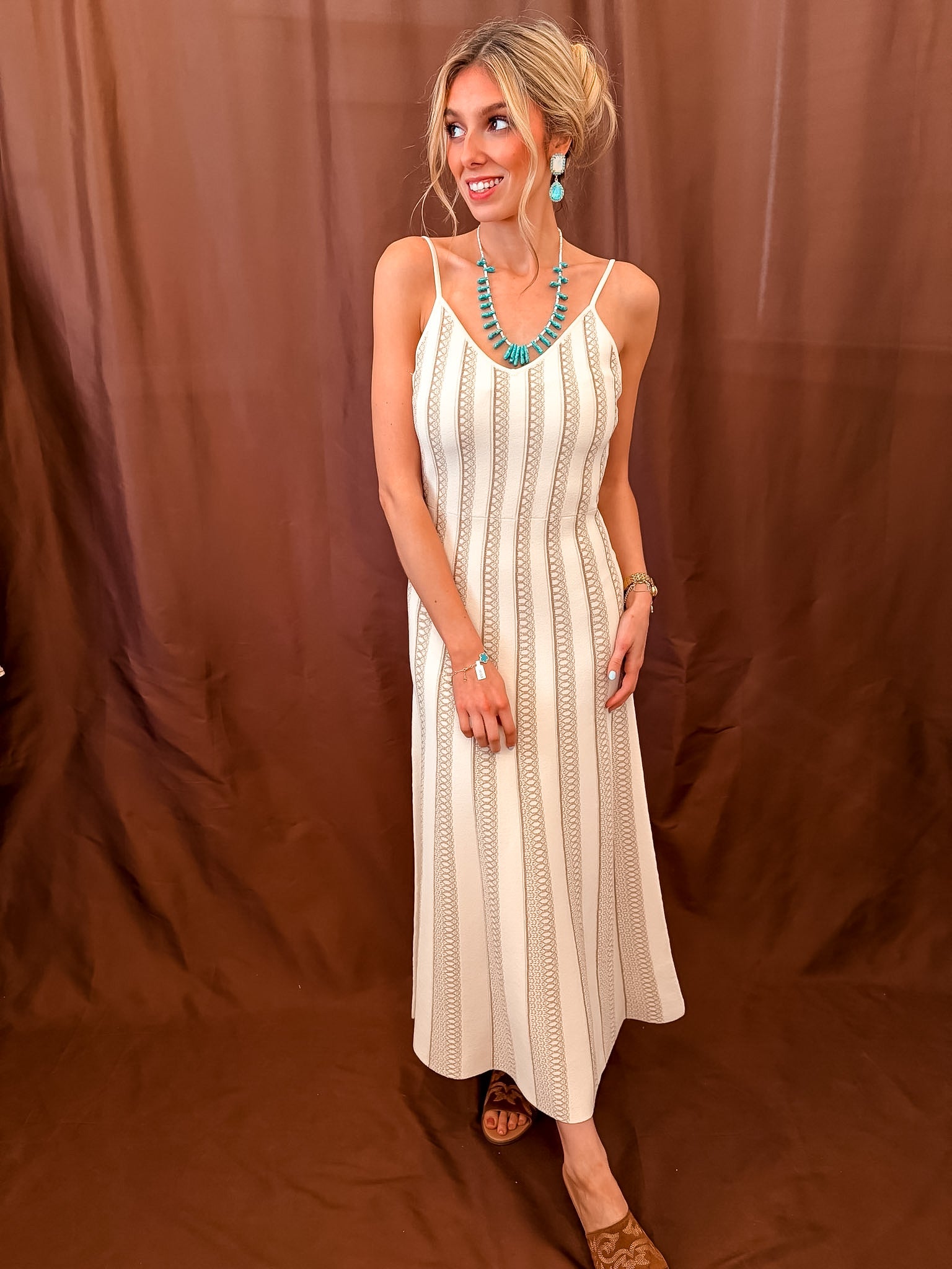Golden Glow Slip Dress