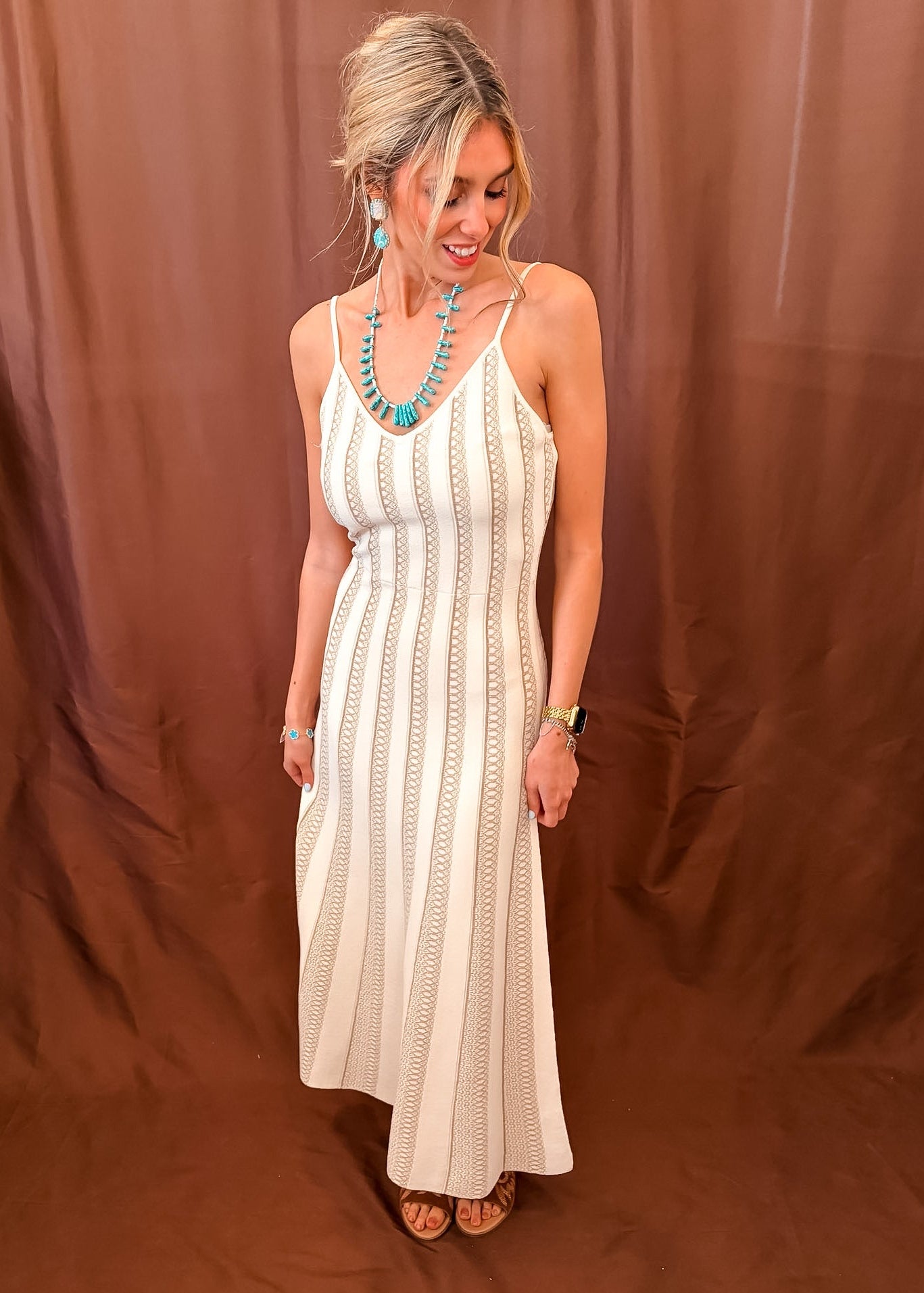 Golden Glow Slip Dress
