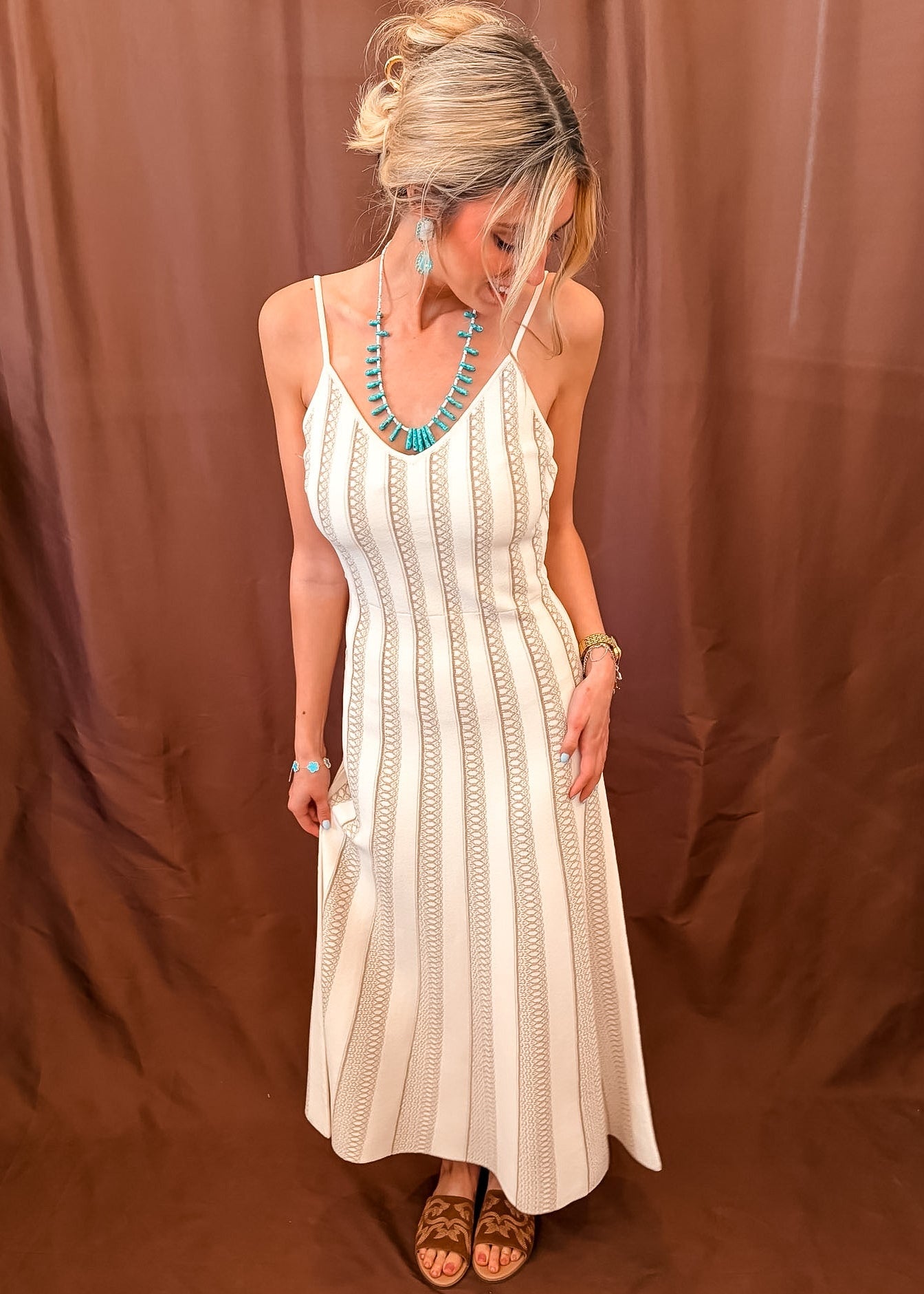 Golden Glow Slip Dress