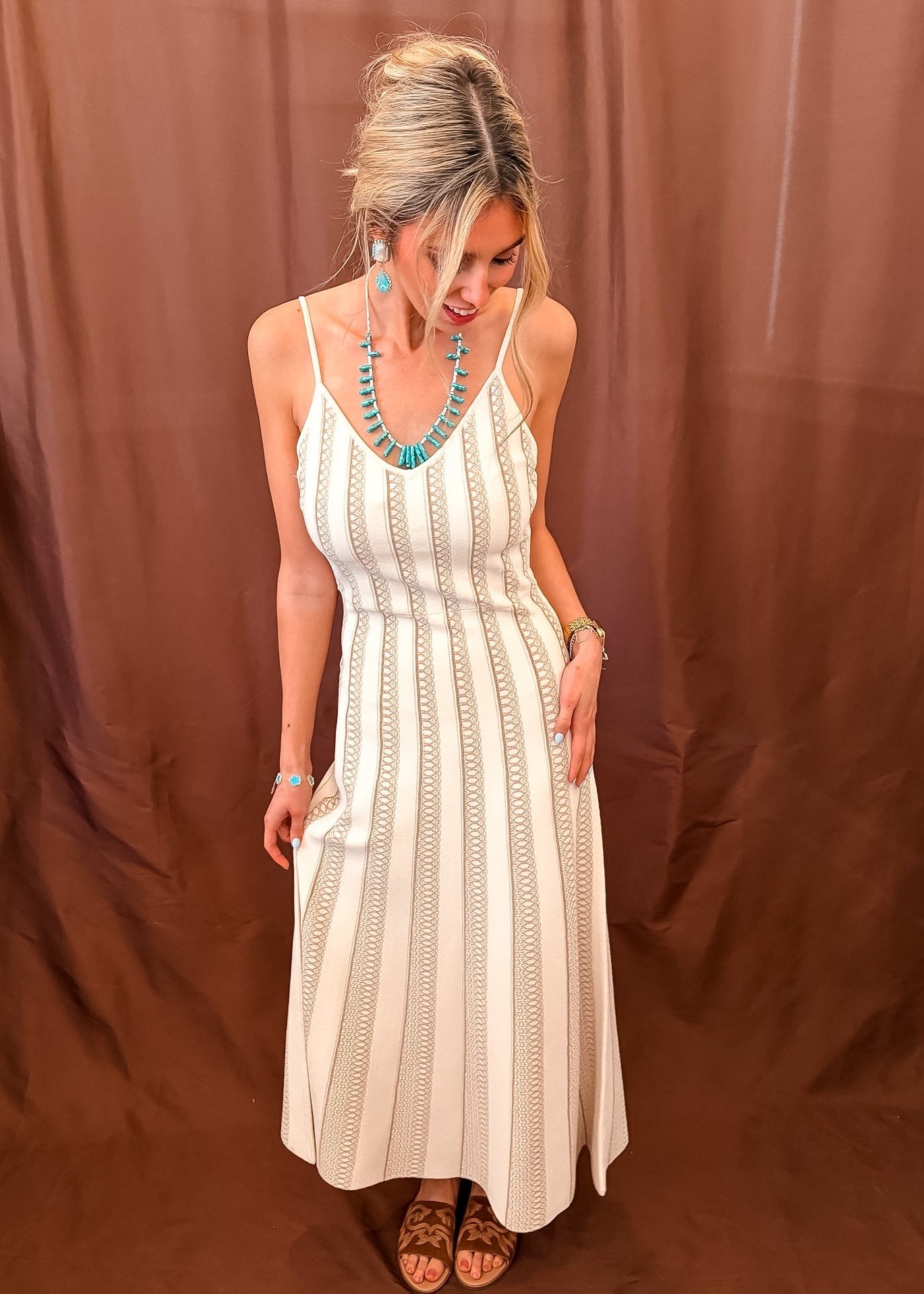 Golden Glow Slip Dress