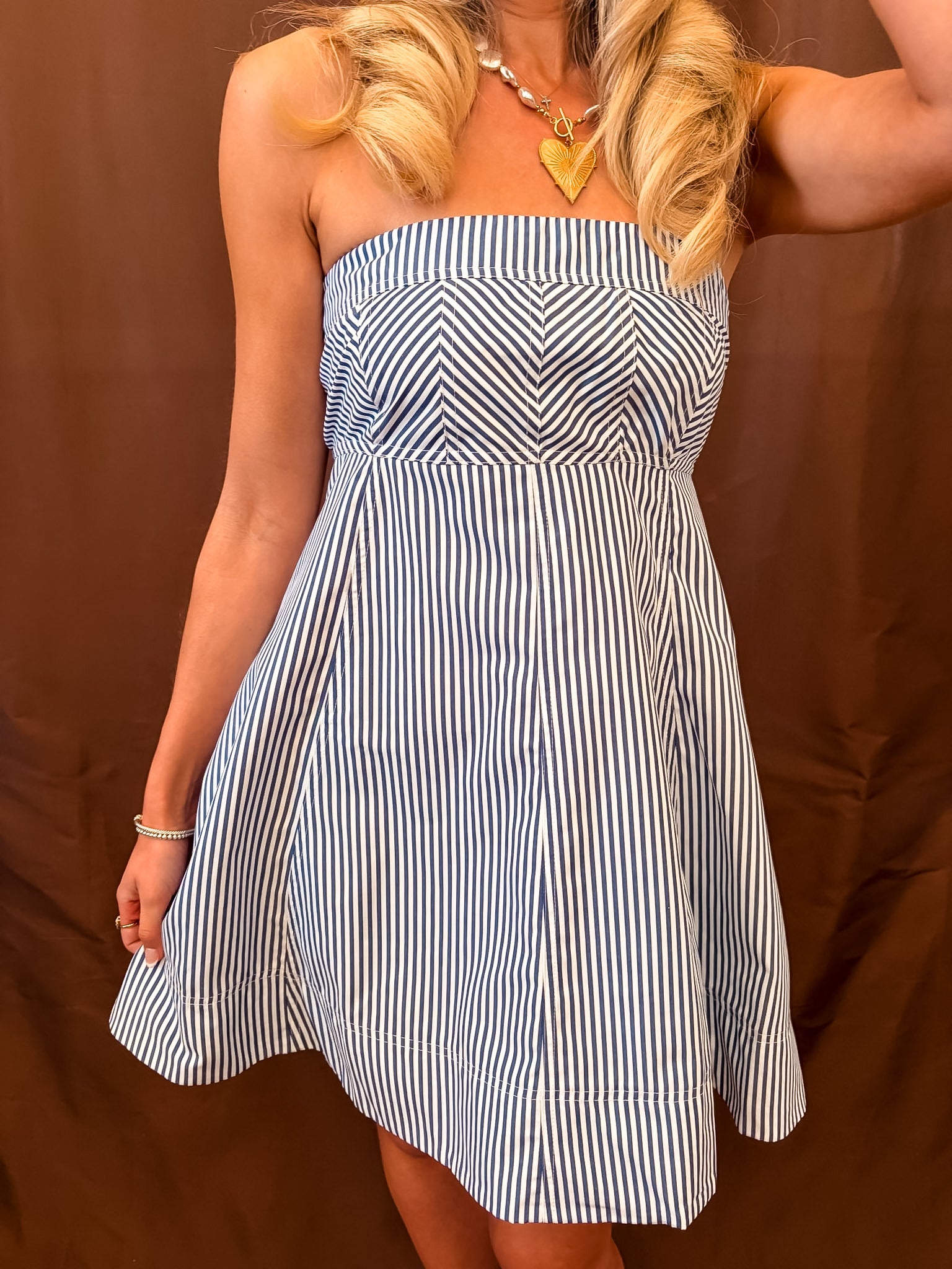 Striped A Line Dress