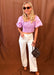 Smocked Puff Sleeve Top - Lilac - Tucker Brown