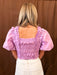 Smocked Puff Sleeve Top - Lilac - Tucker Brown