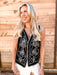 Happy Stitch Western Vest - Black - Tucker Brown