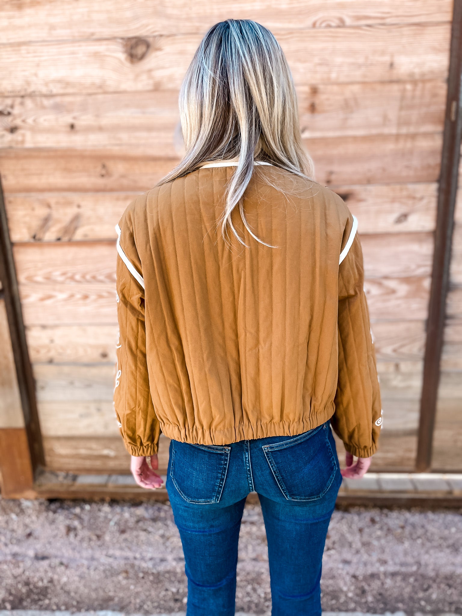 Tucker's Trellis Quilted Jacket - Camel - Tucker Brown