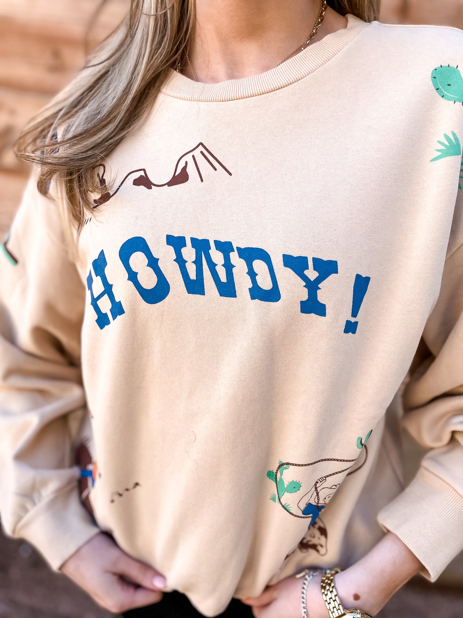 Howdy & Friends Sweatshirt - Tucker Brown