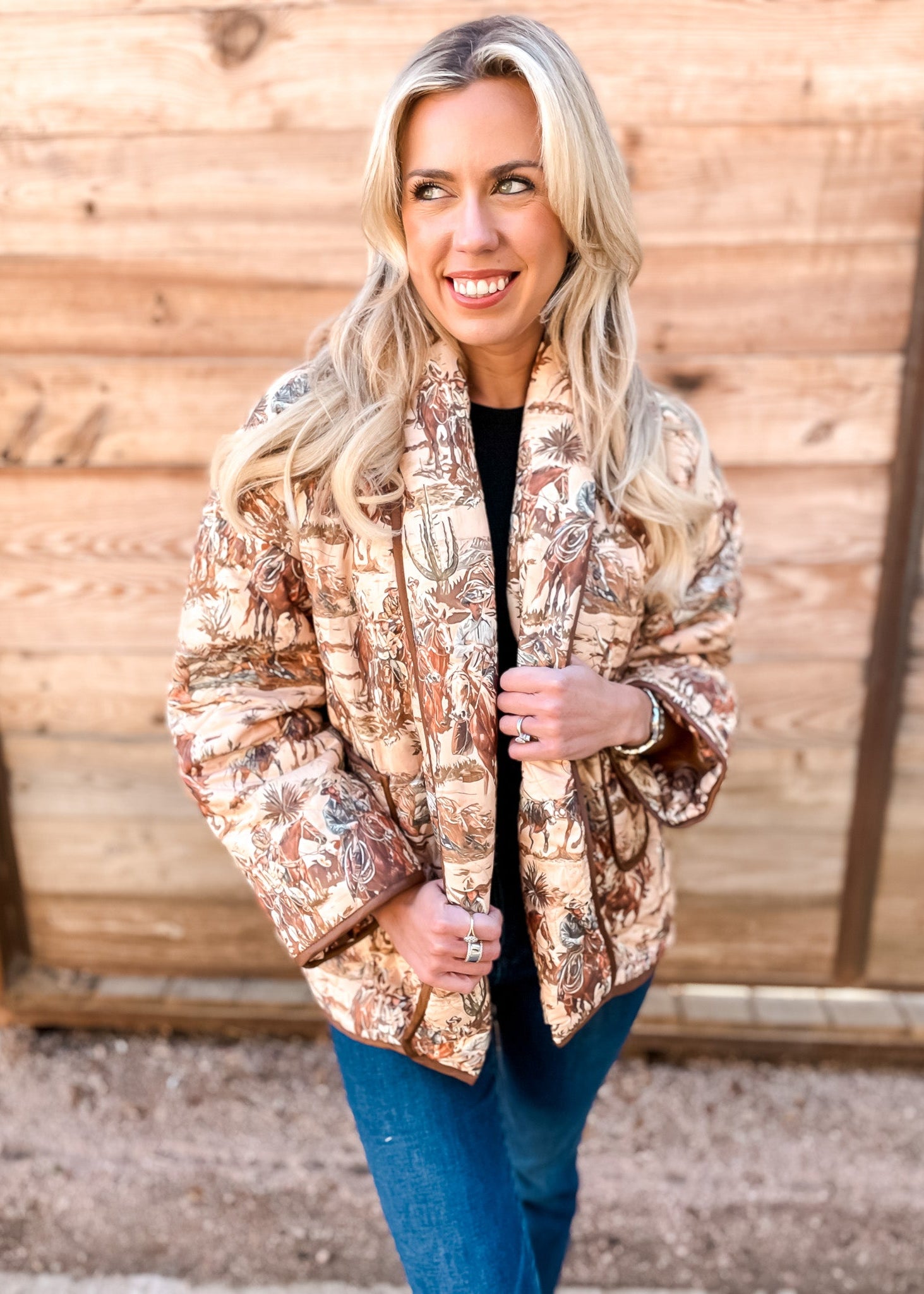 Cowboy Short Quilted Jacket - Tucker Brown